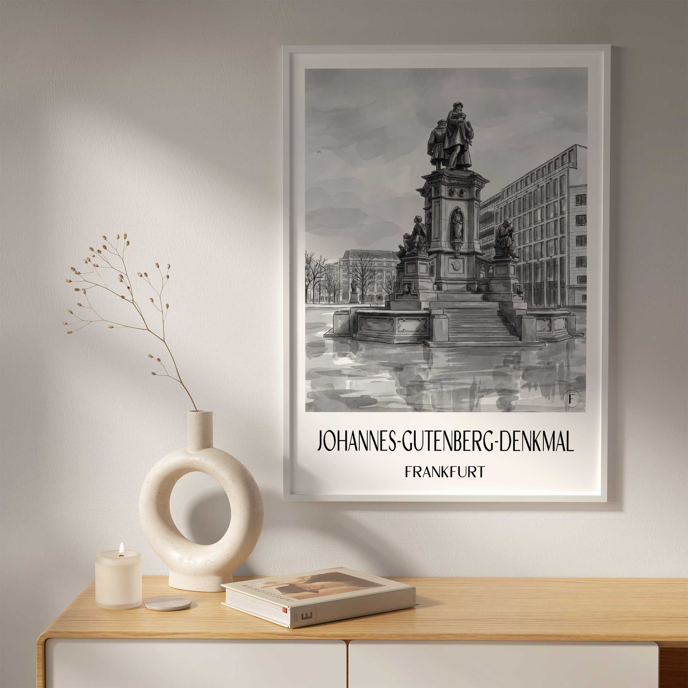 johannes-gutenberg-denkmal-frankfurt--deutschland-poster-aquarell-schwarz-weiss