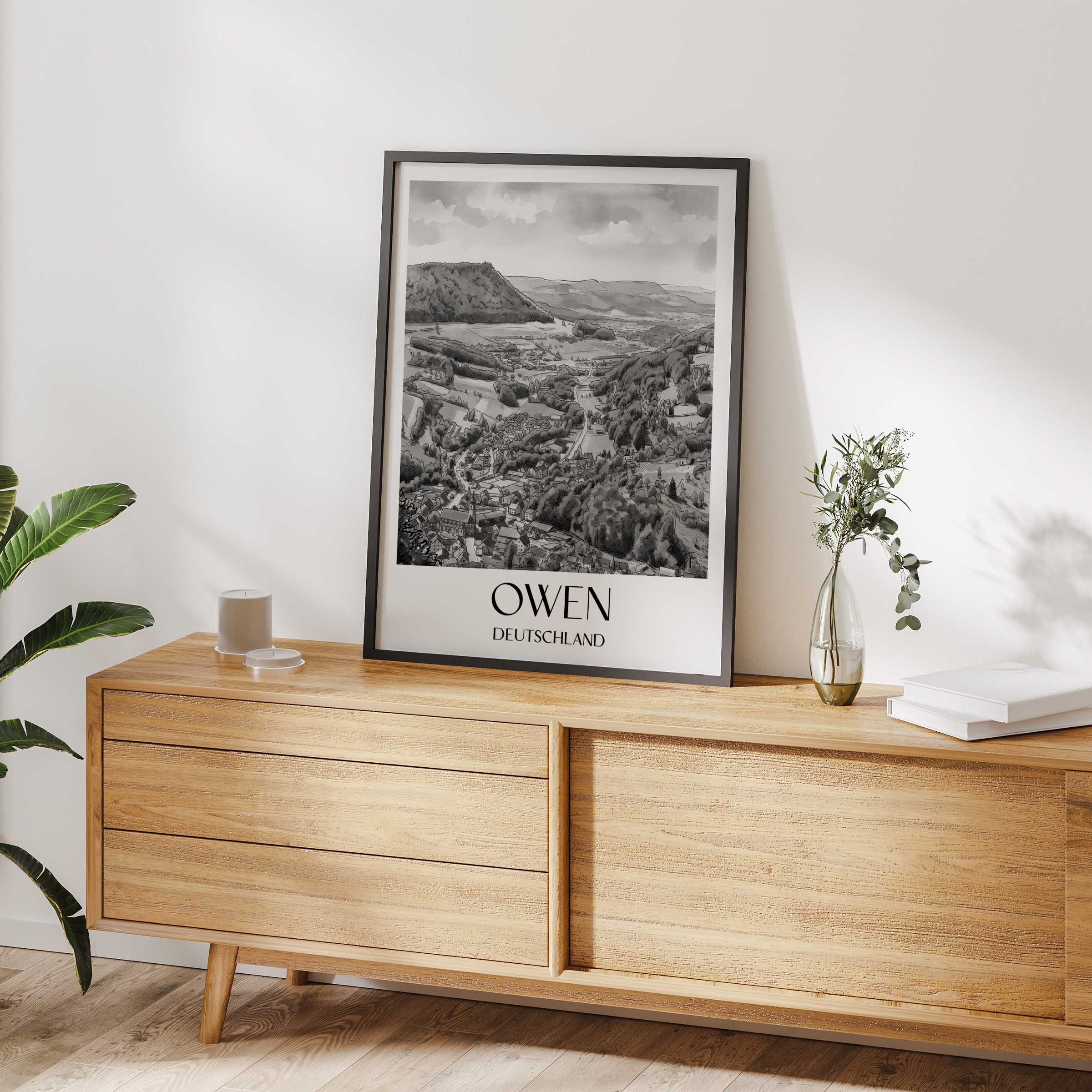 owen-deutschland-poster-aquarell-schwarz-weiss