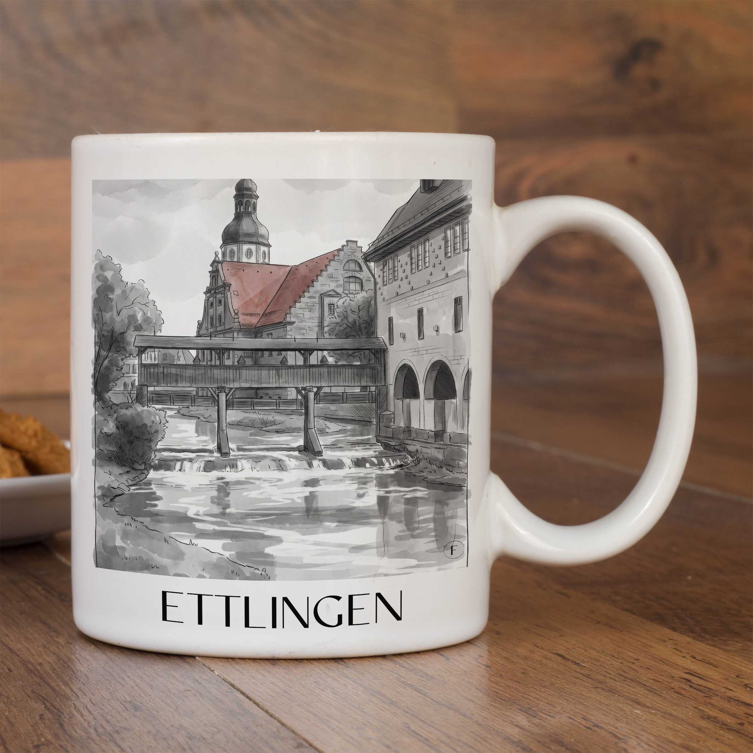 ettlingen-deutschland-kaffeebecher-aquarell-schwarz-weiss