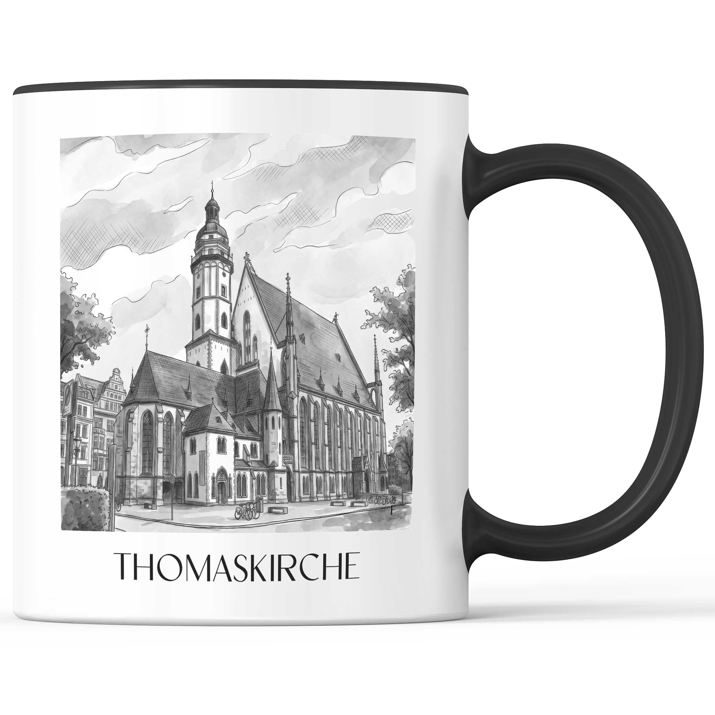 thomaskirche-leipzig-deutschland-kaffeebecher-aquarell-schwarz-weiss