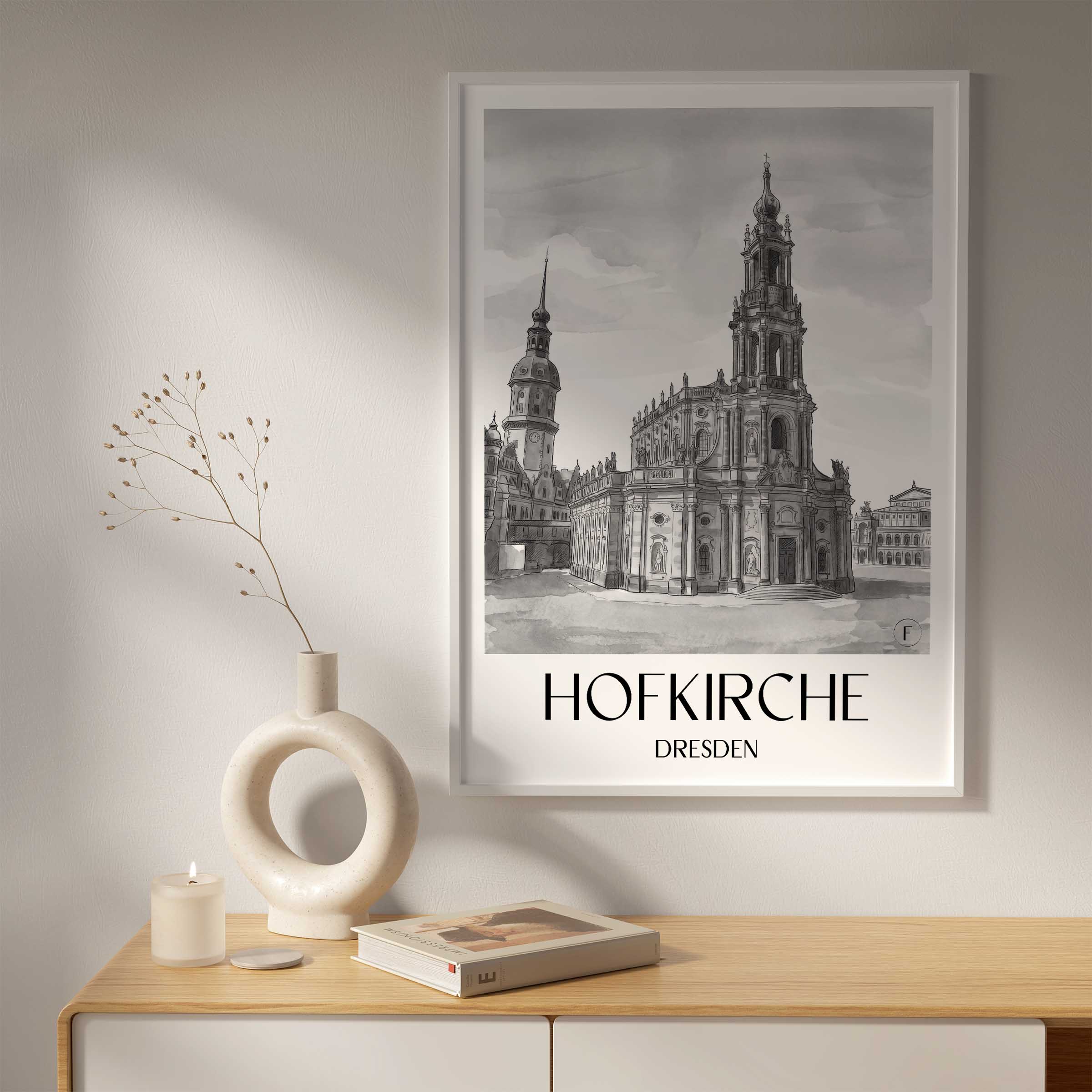 hofkirche-dresden-deutschland-poster-aquarell-schwarz-weiss