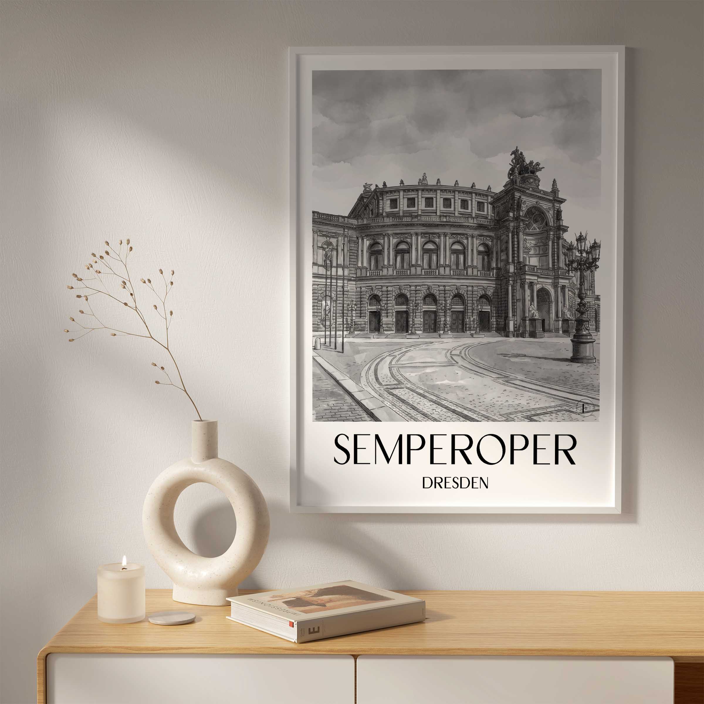 semperoper-dresden-deutschland-poster-aquarell-schwarz-weiss
