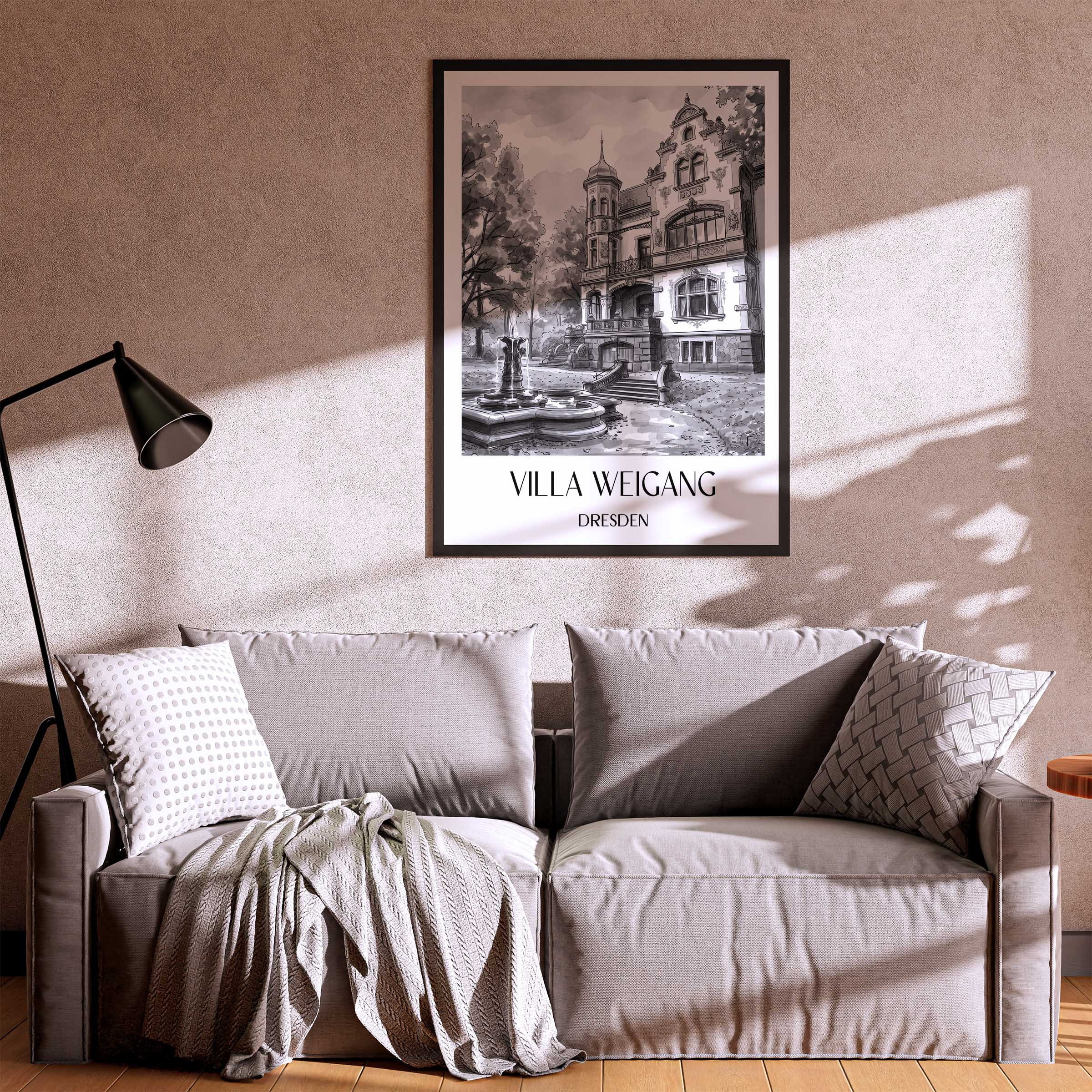 villa-weigang-dresden-deutschland-poster-aquarell-schwarz-weiss