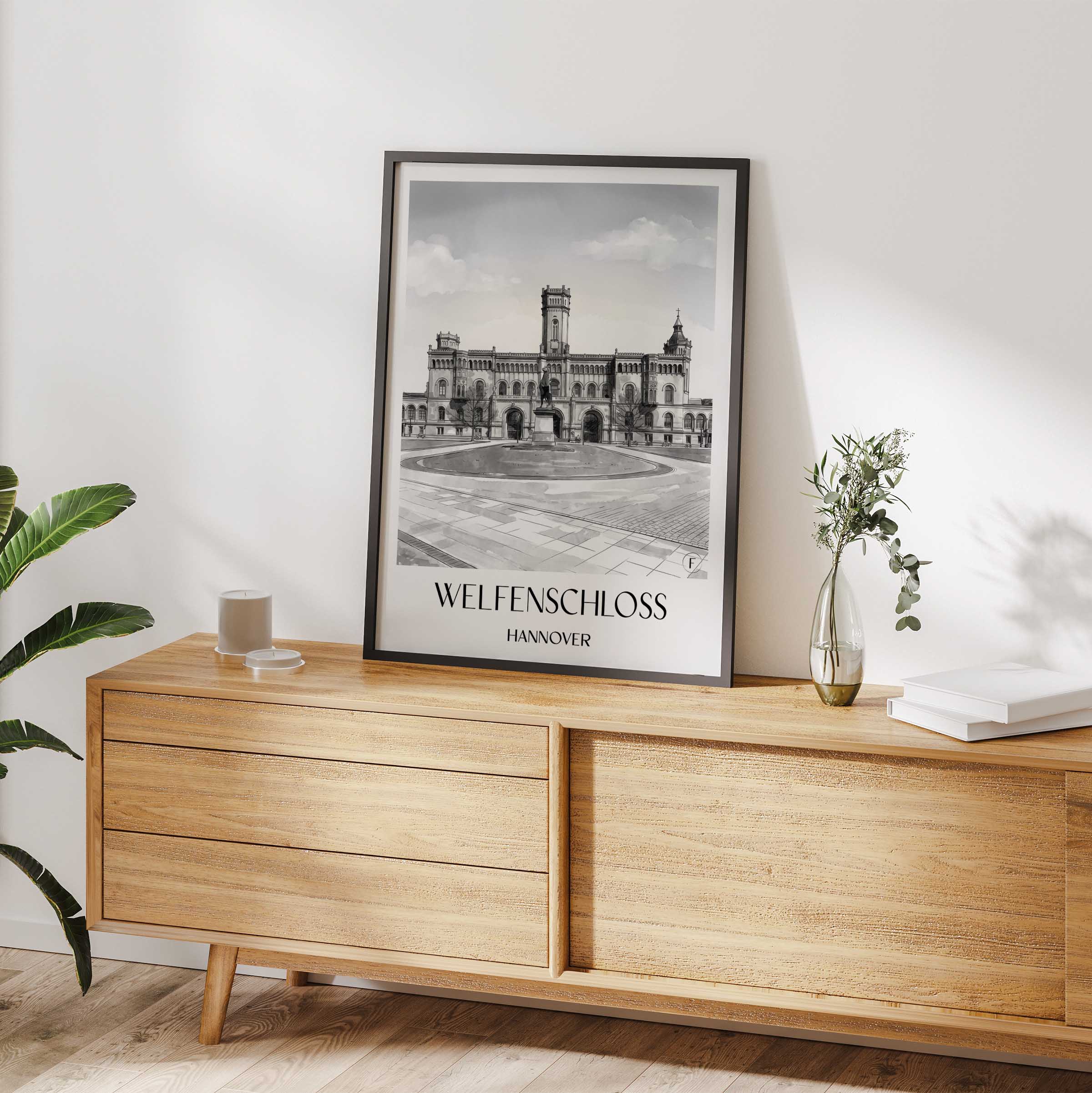 welfenschloss-hannover-deutschland-poster-aquarell-schwarz-weiss