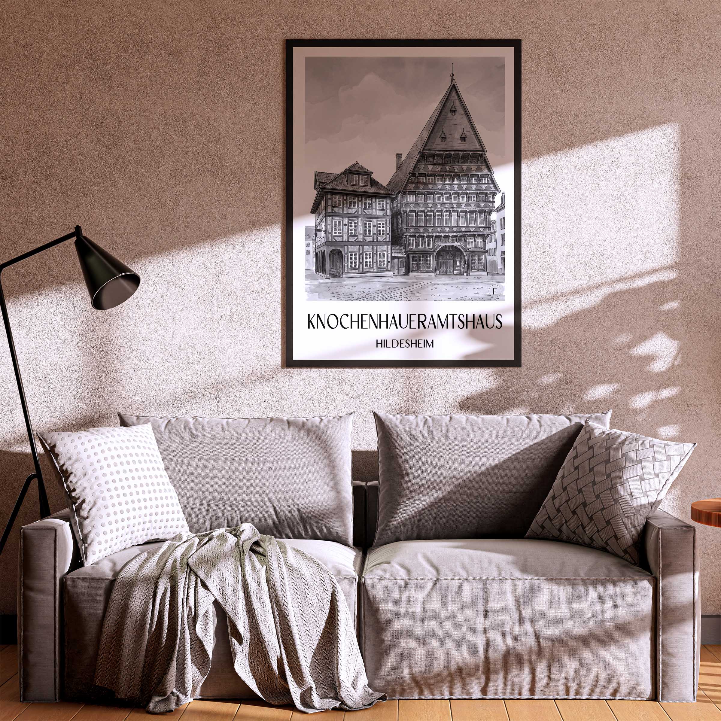 knochenhaueramtshaus-hildesheim-deutschland-poster-aquarell-schwarz-weiss
