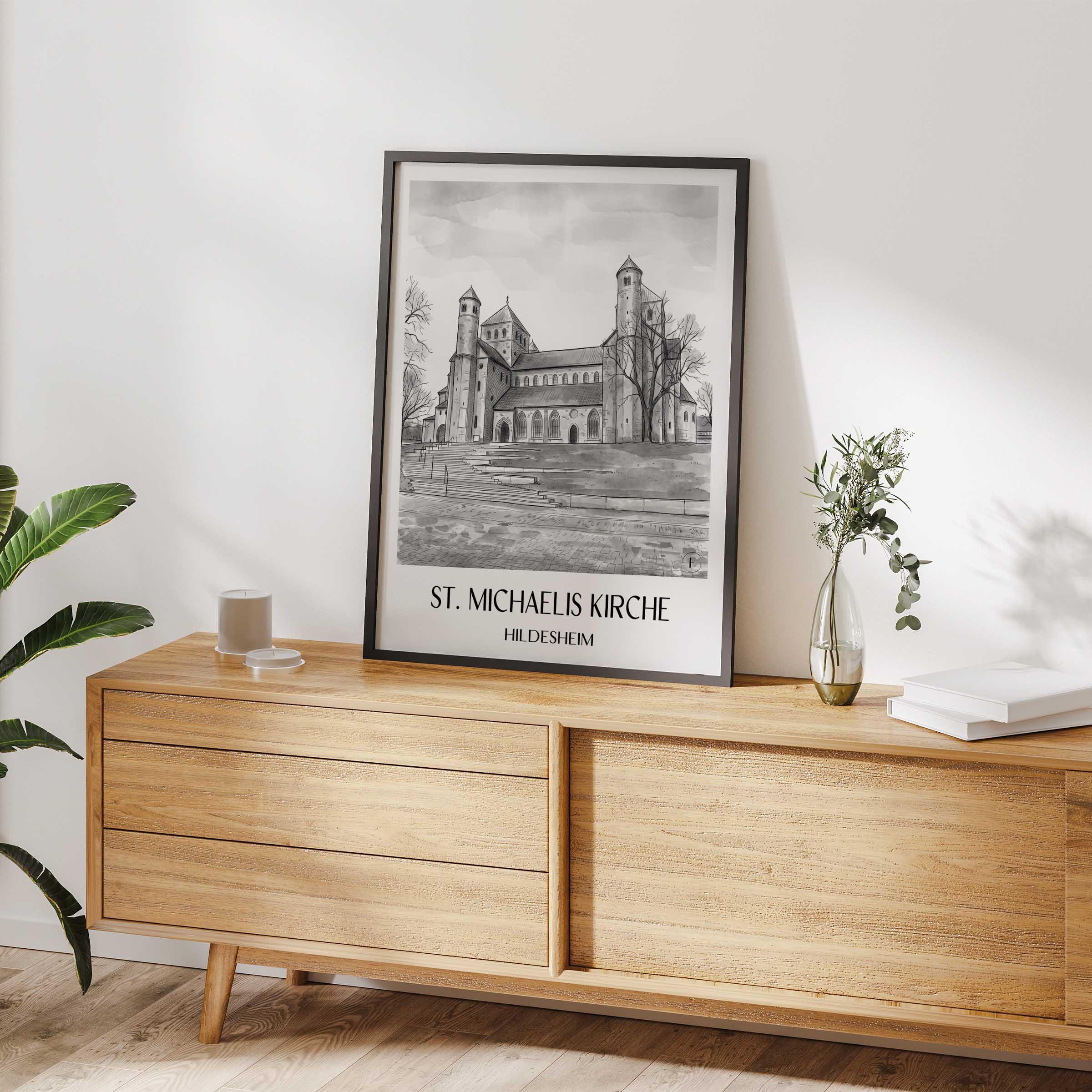 st.-michaelis-kirche-hildesheim-deutschland-poster-aquarell-schwarz-weiss