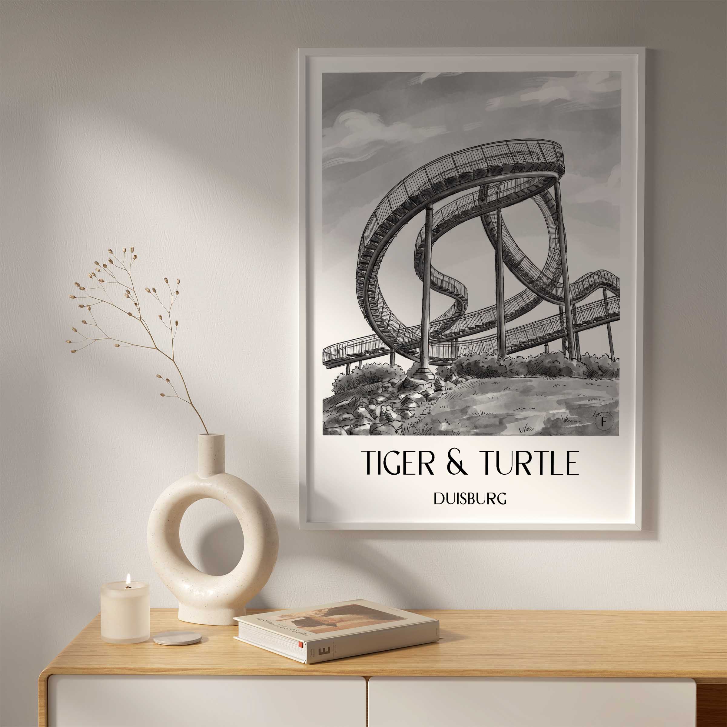 tiger-&-turtle-duisburg-deutschland-poster-aquarell-schwarz-weiss