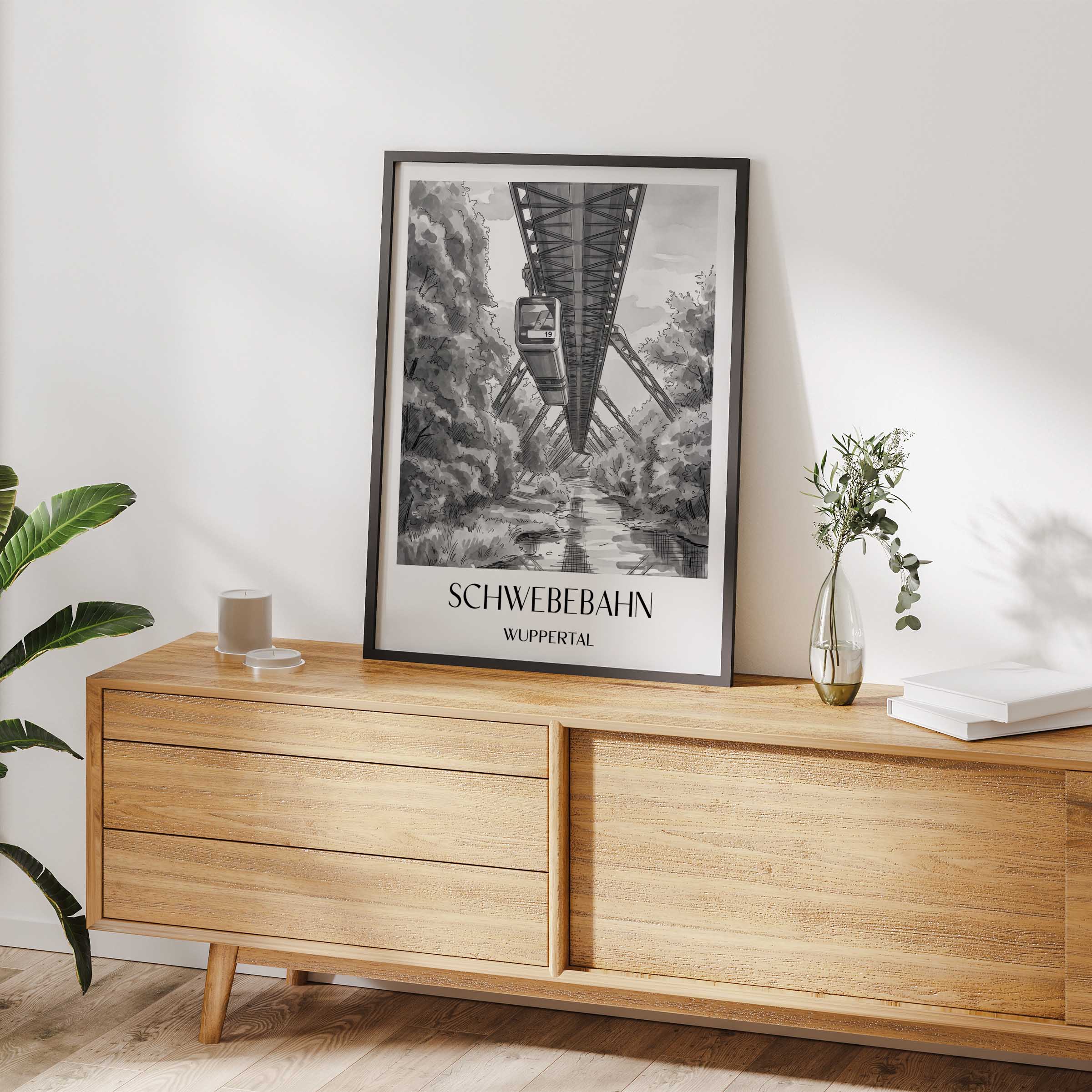 schwebebahn-wuppertal-deutschland-poster-aquarell-schwarz-weiss
