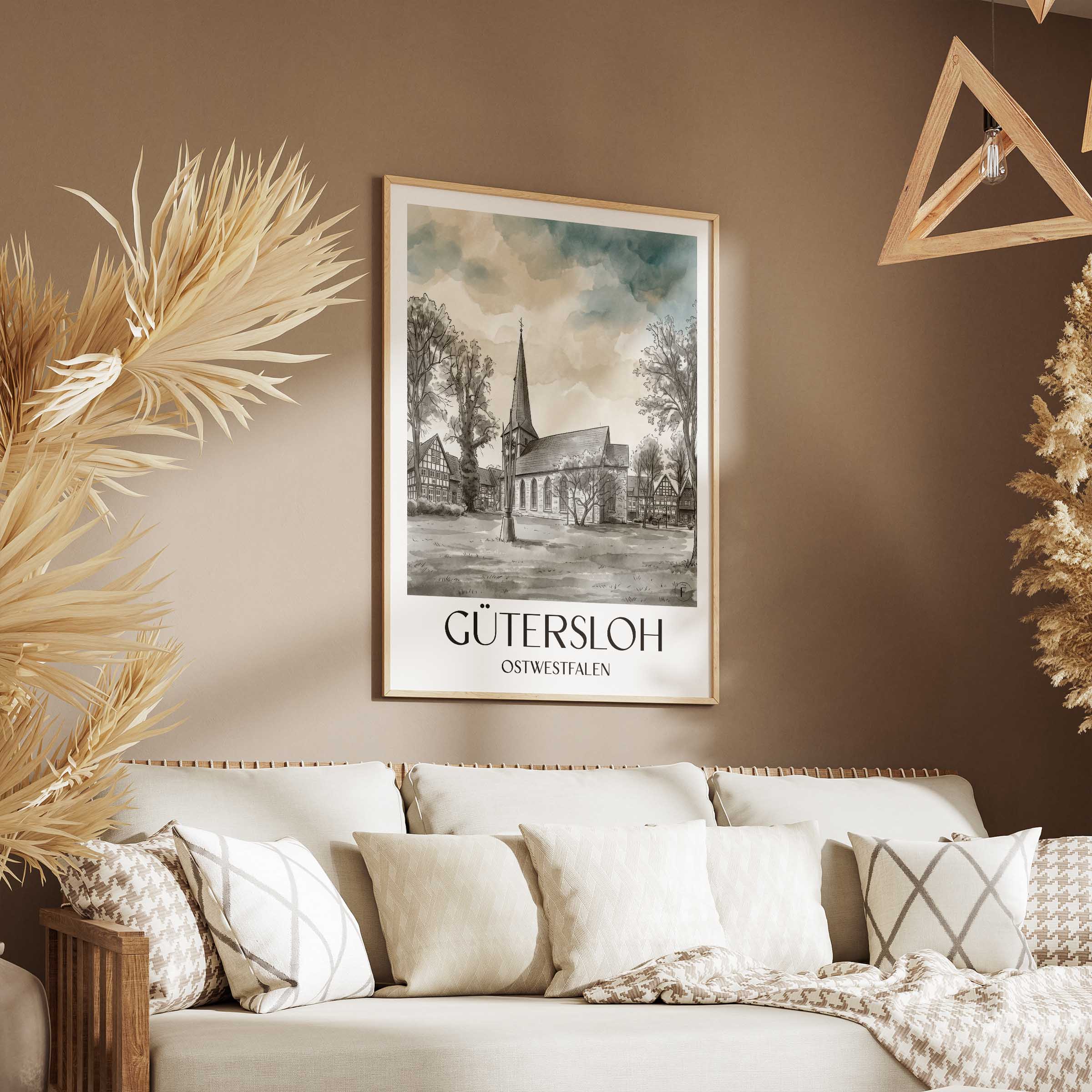 gütersloh-ostwestfalen-deutschland-poster-aquarell-schwarz-weiss