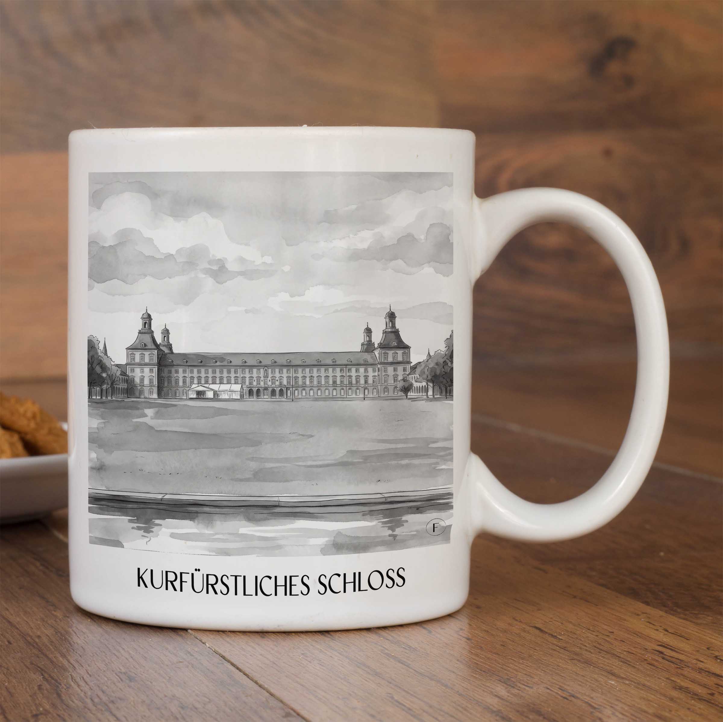 kurfürstliches-schloss-bonn-deutschland-kaffeebecher-aquarell-schwarz-weiss