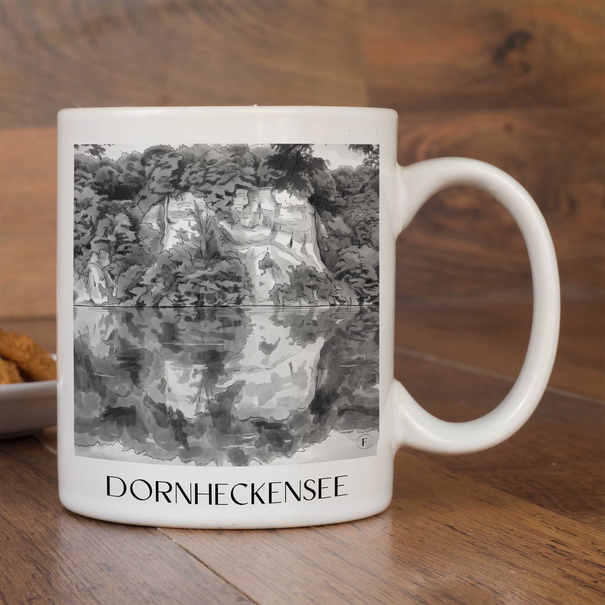 dornheckensee-bonn-deutschland-kaffeebecher-aquarell-schwarz-weiss