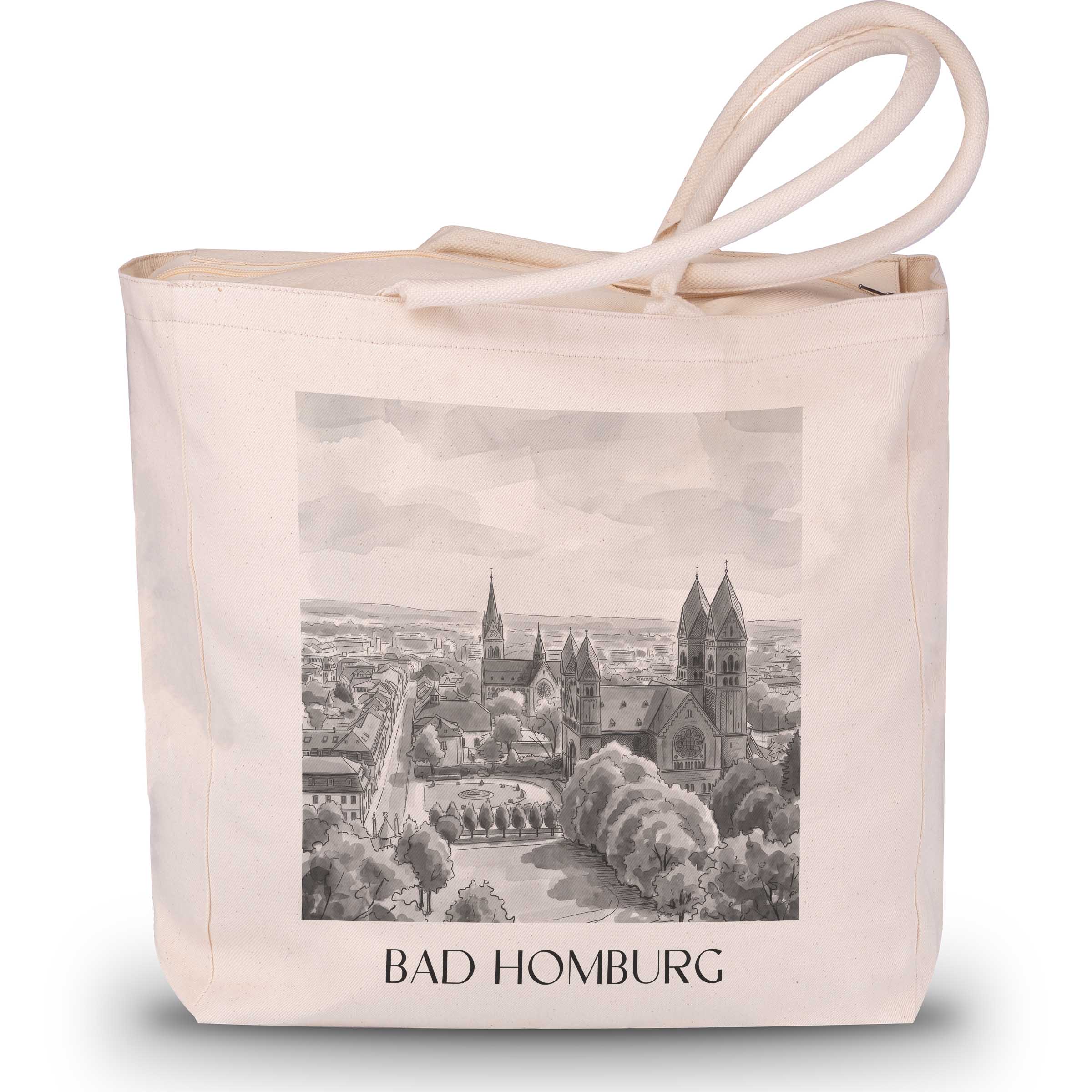 bad-homburg-hessen-deutschland-einkaufstasche-aquarell-schwarz-weiss