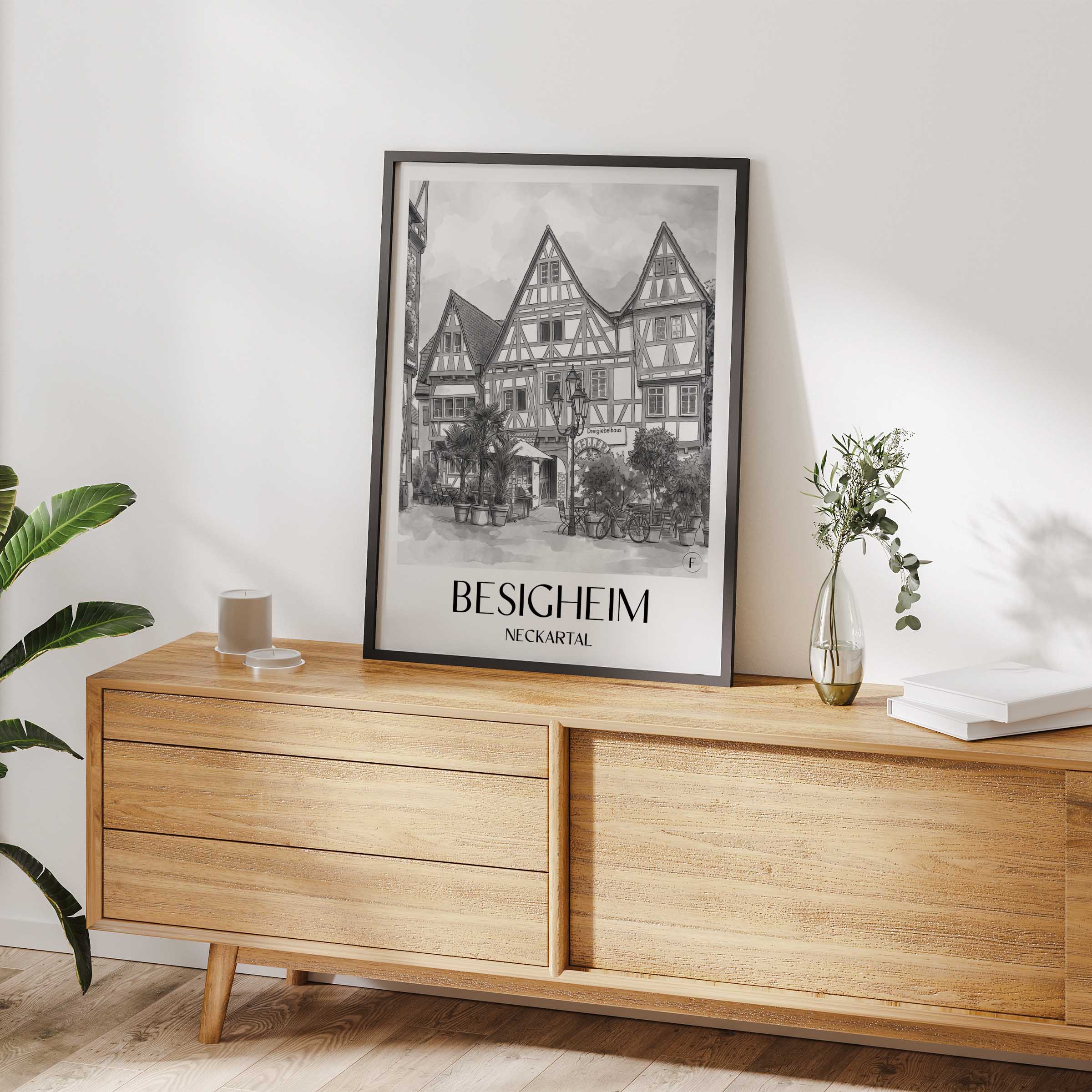 besigheim-neckartal-deutschland-poster-aquarell-schwarz-weiss