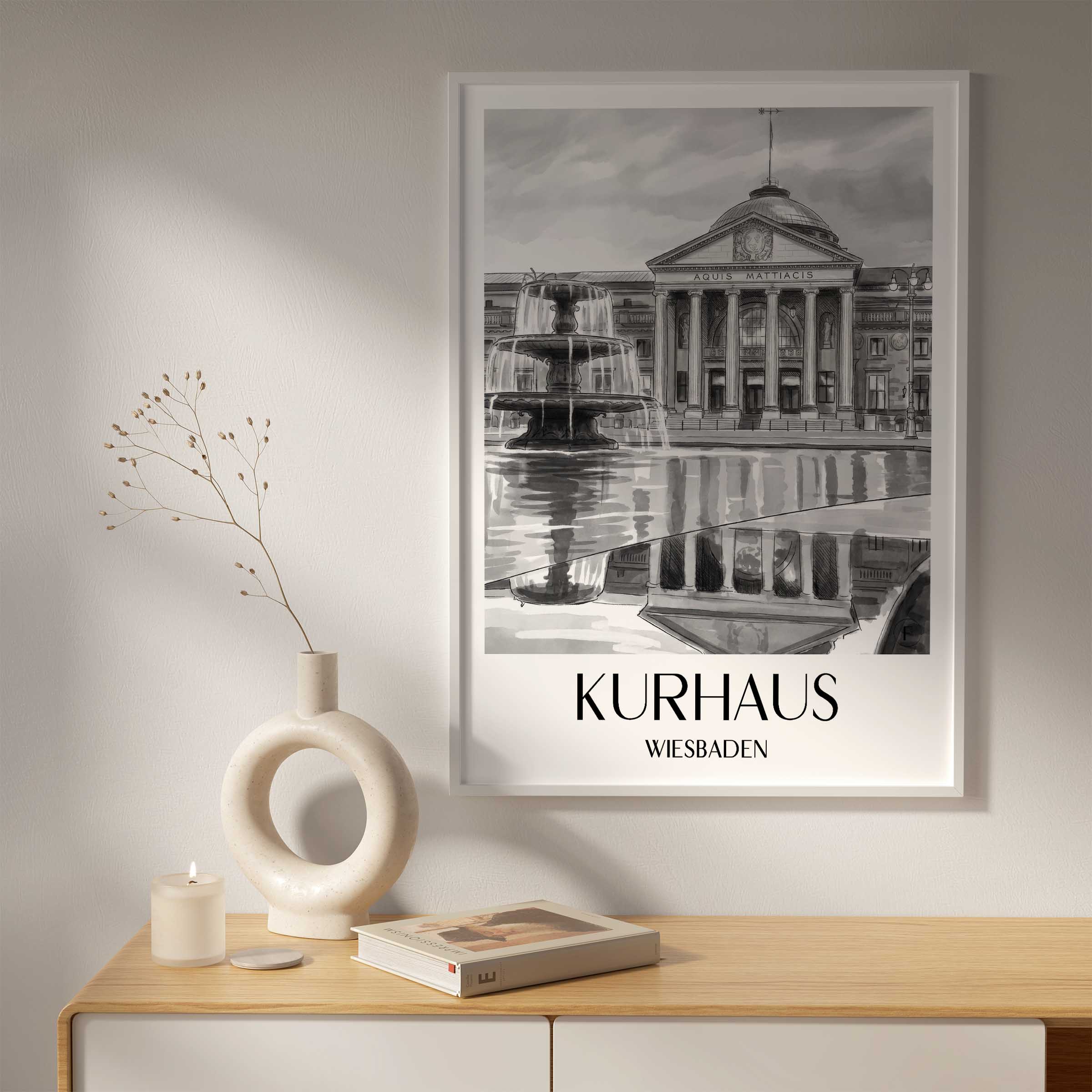 kurhaus-wiesbaden-deutschland-poster-aquarell-schwarz-weiss
