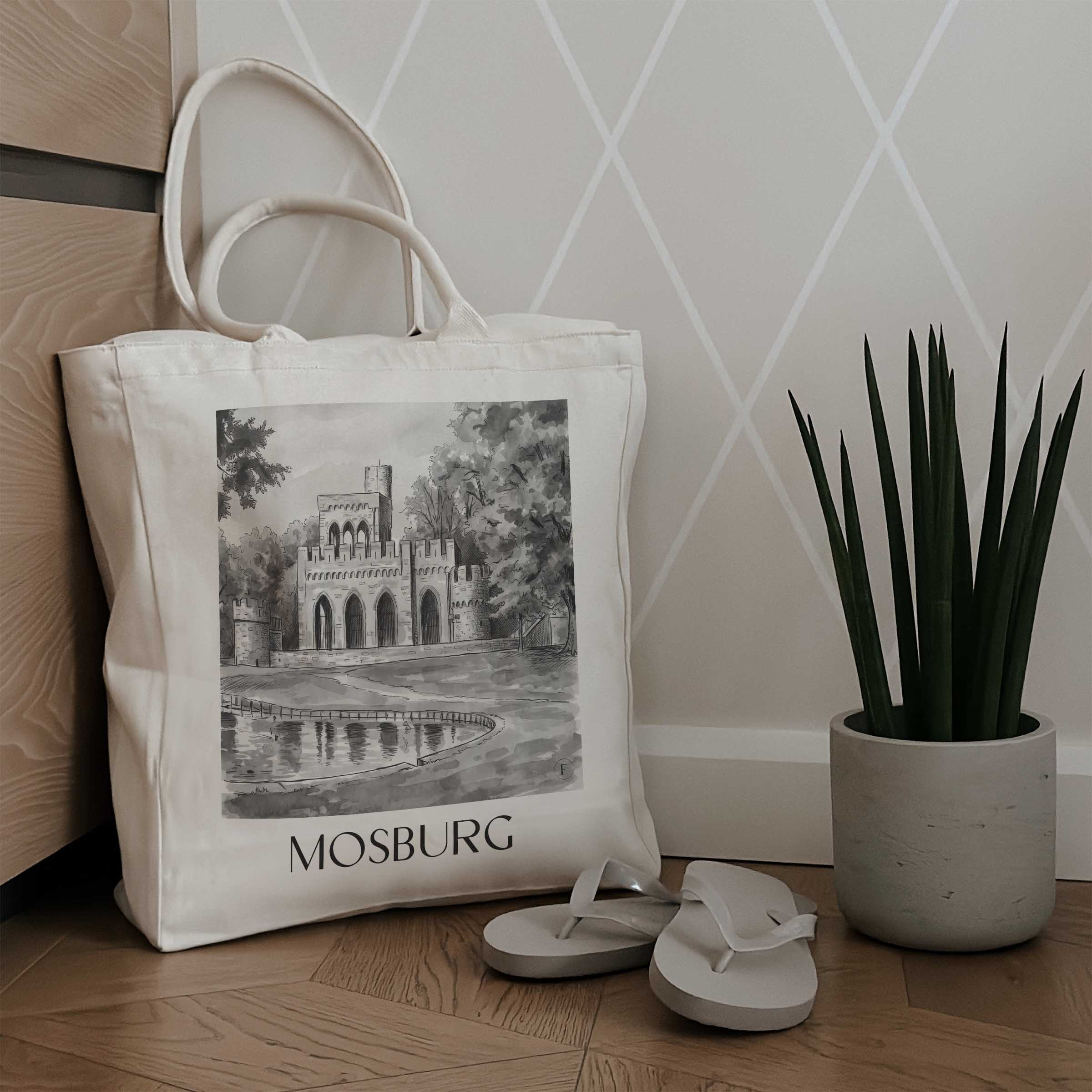 mosburg-wiesbaden-deutschland-einkaufstasche-aquarell-schwarz-weiss