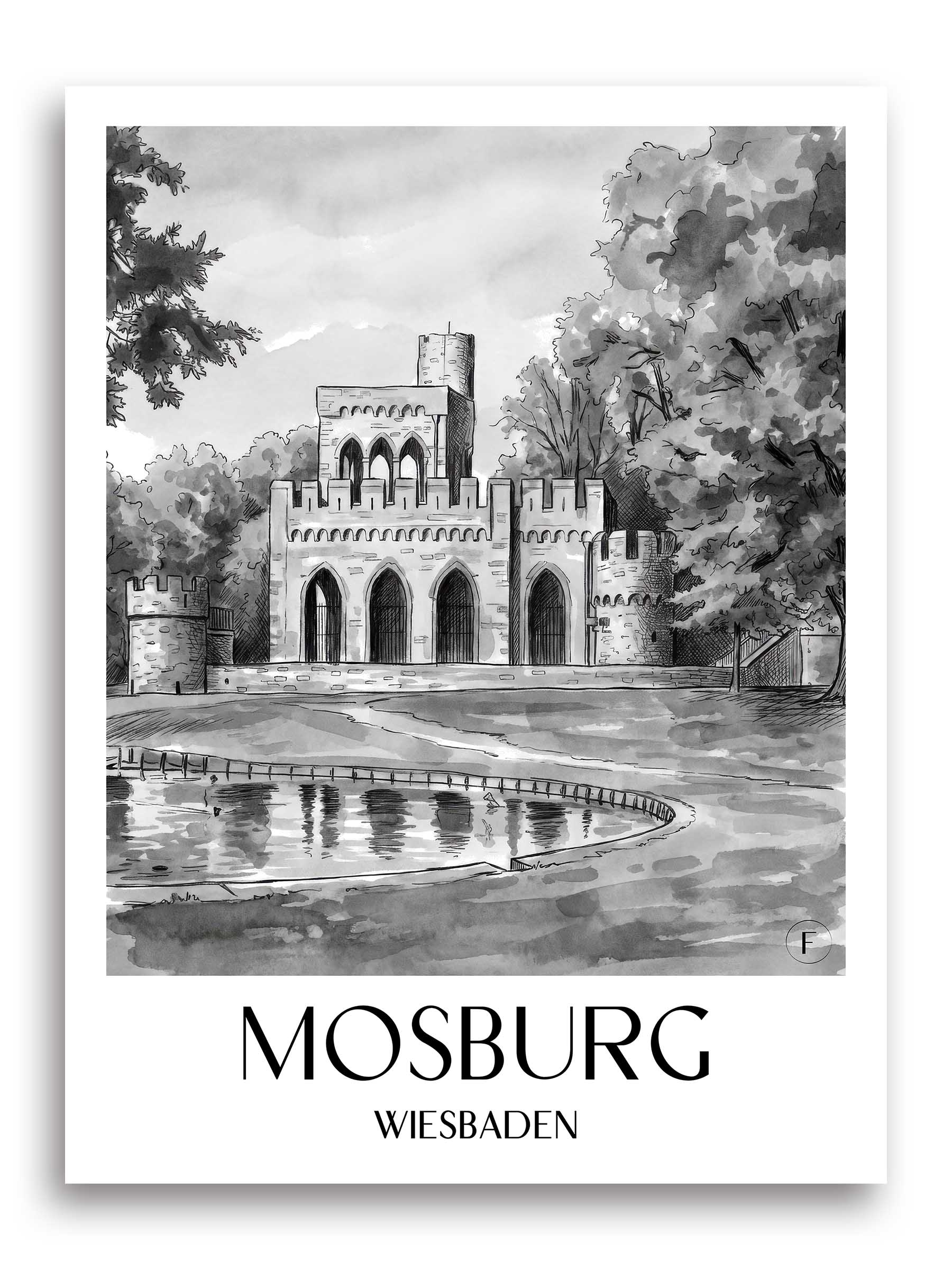 mosburg-wiesbaden-deutschland-poster-aquarell-schwarz-weiss