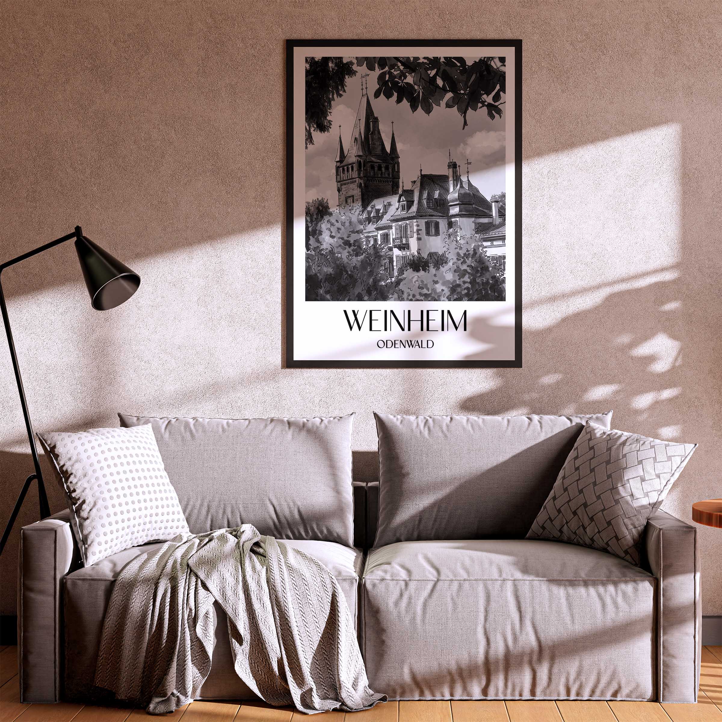 weinheim-odenwald-deutschland-poster-aquarell-schwarz-weiss