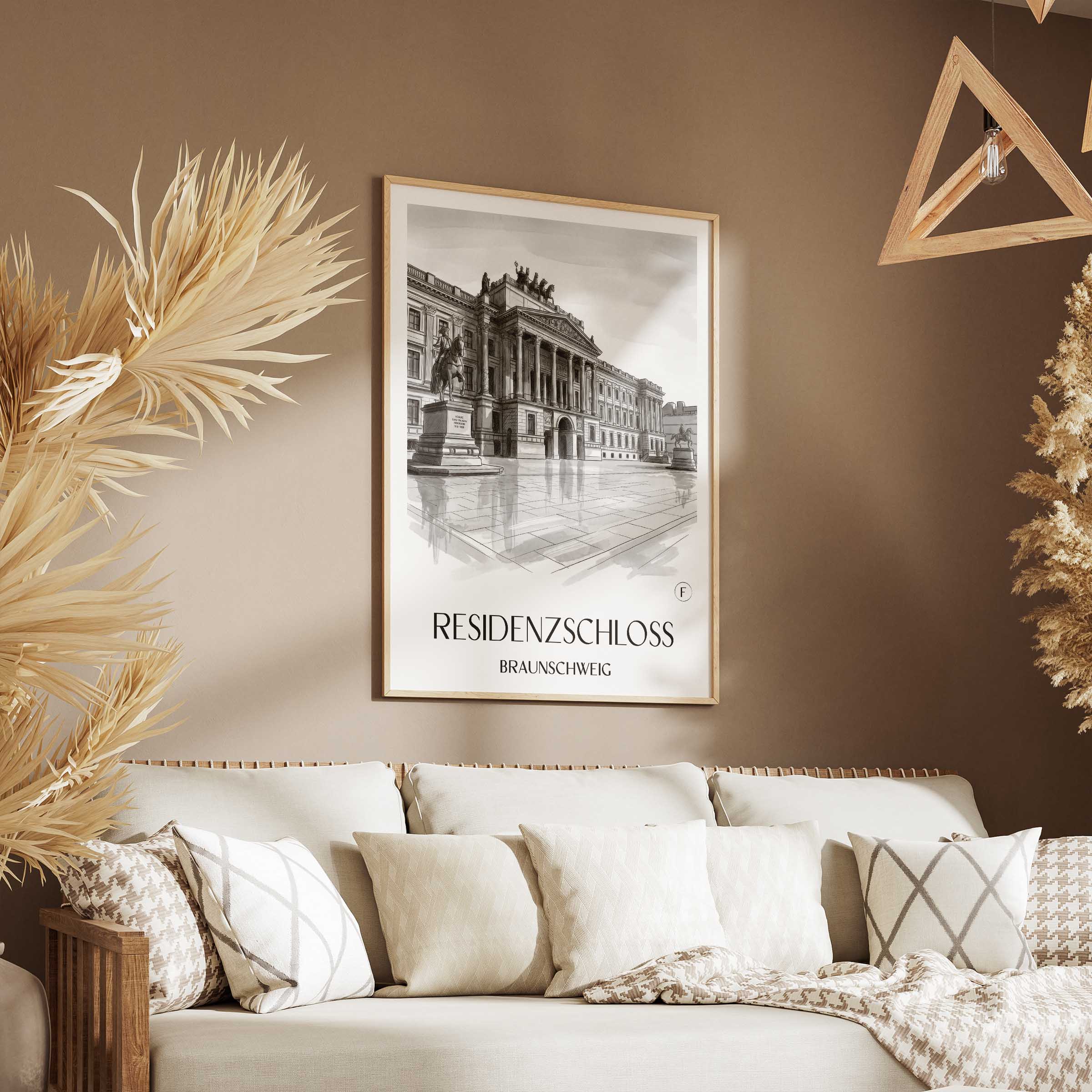 residenzschloss-braunschweig-deutschland-poster-aquarell-schwarz-weiss