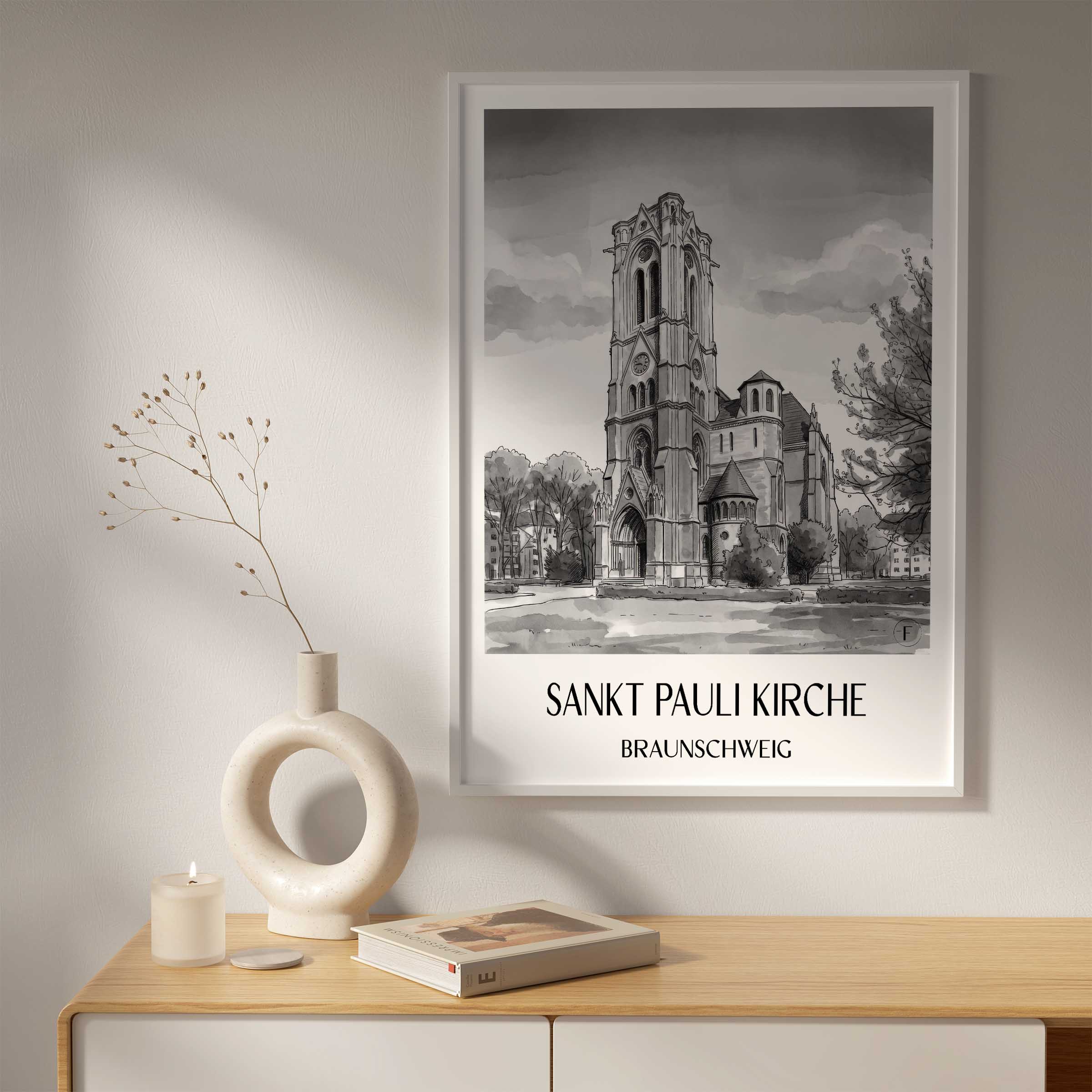 sankt-pauli-kirche-braunschweig-deutschland-poster-aquarell-schwarz-weiss