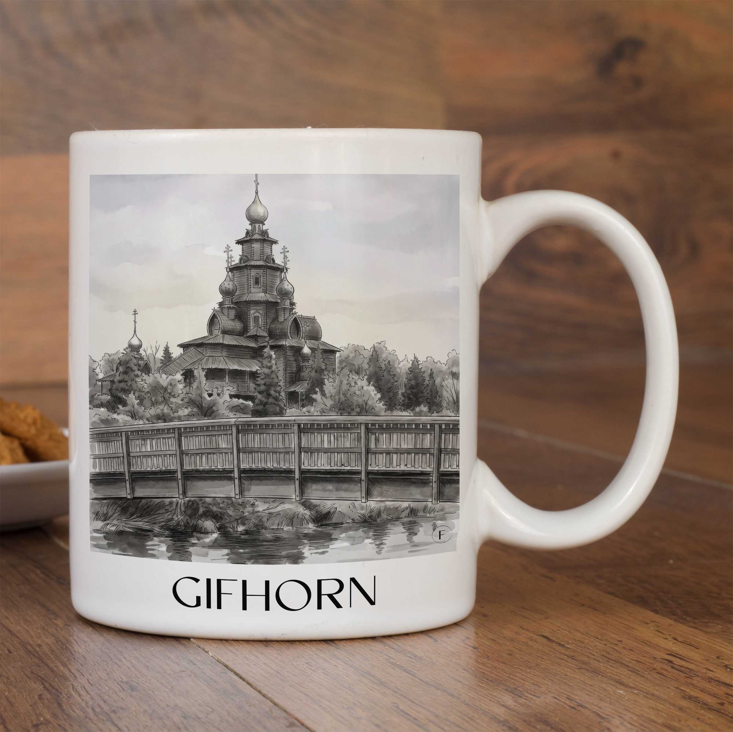 gifhorn-niedersachsen-deutschland-kaffeebecher-aquarell-schwarz-weiss