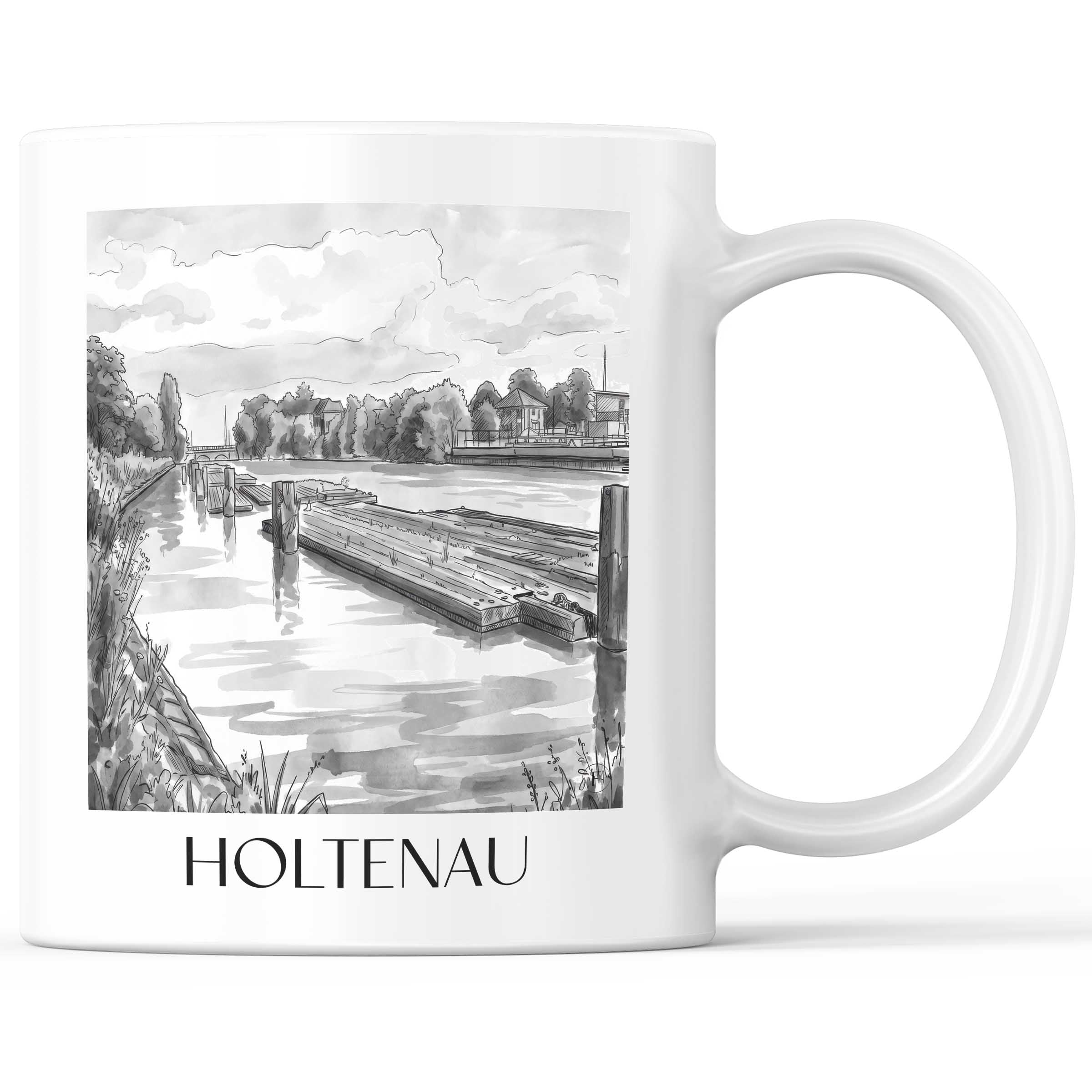 holtenau-kiel-deutschland-kaffeebecher-aquarell-schwarz-weiss