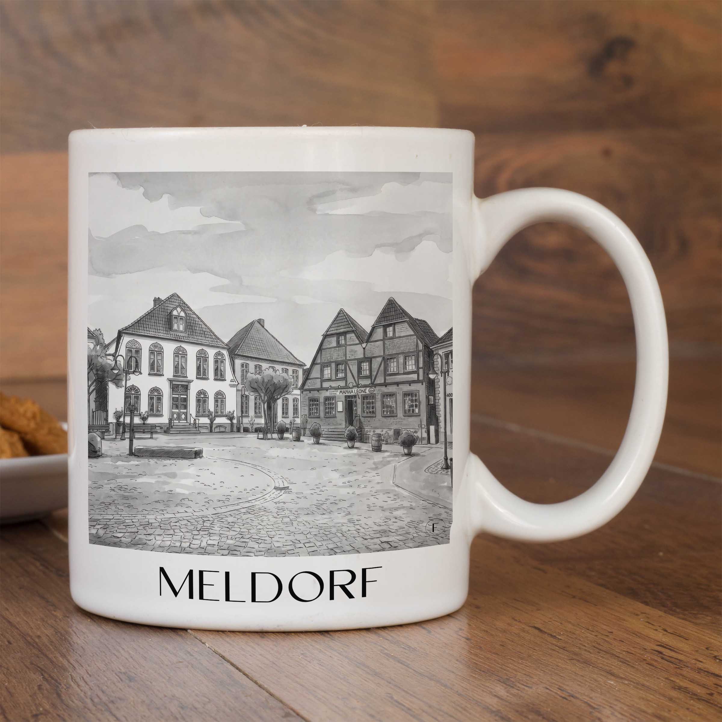 meldorf-schleswig-holstein-deutschland-kaffeebecher-aquarell-schwarz-weiss