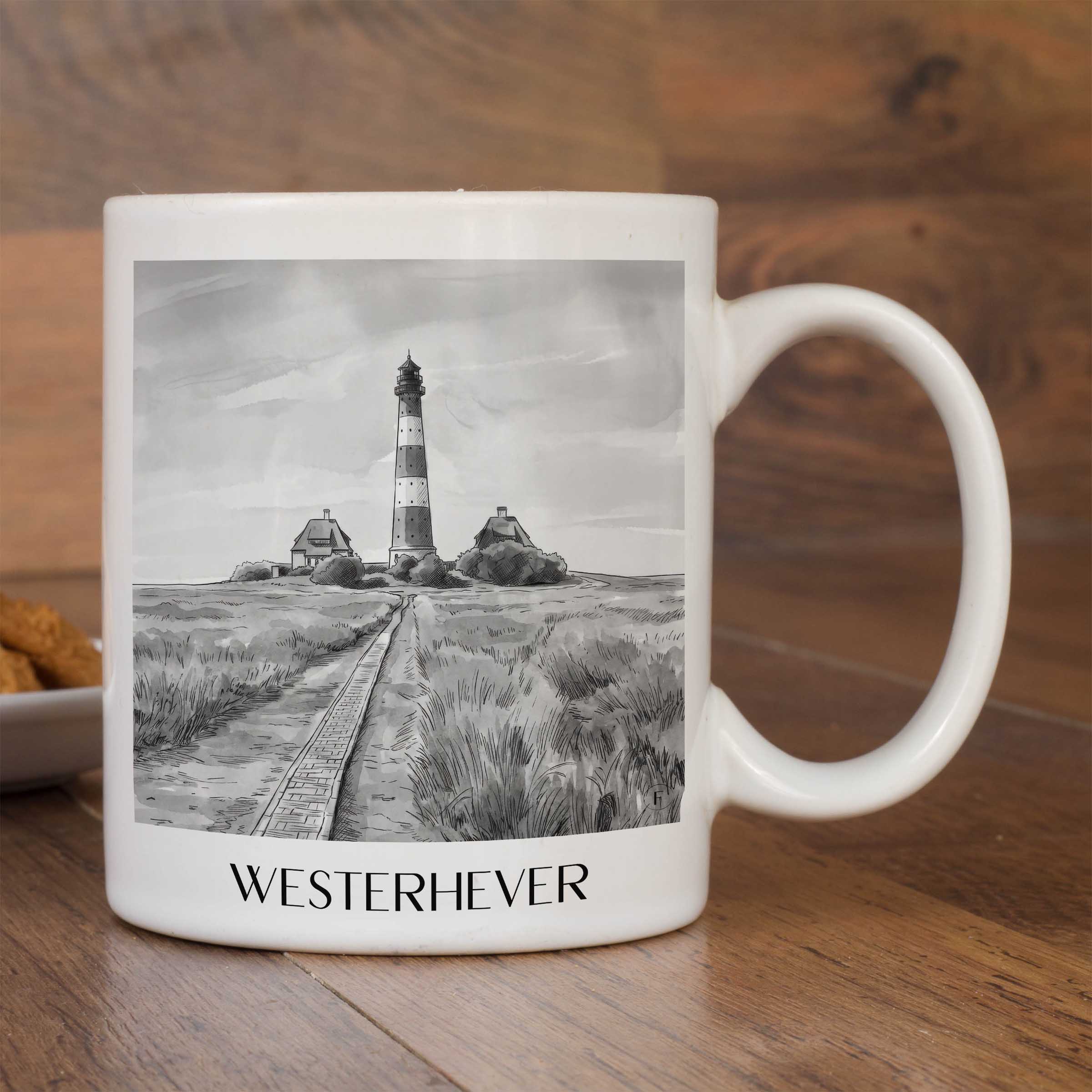 westerhever-schleswig-deutschland-kaffeebecher-aquarell-schwarz-weiss
