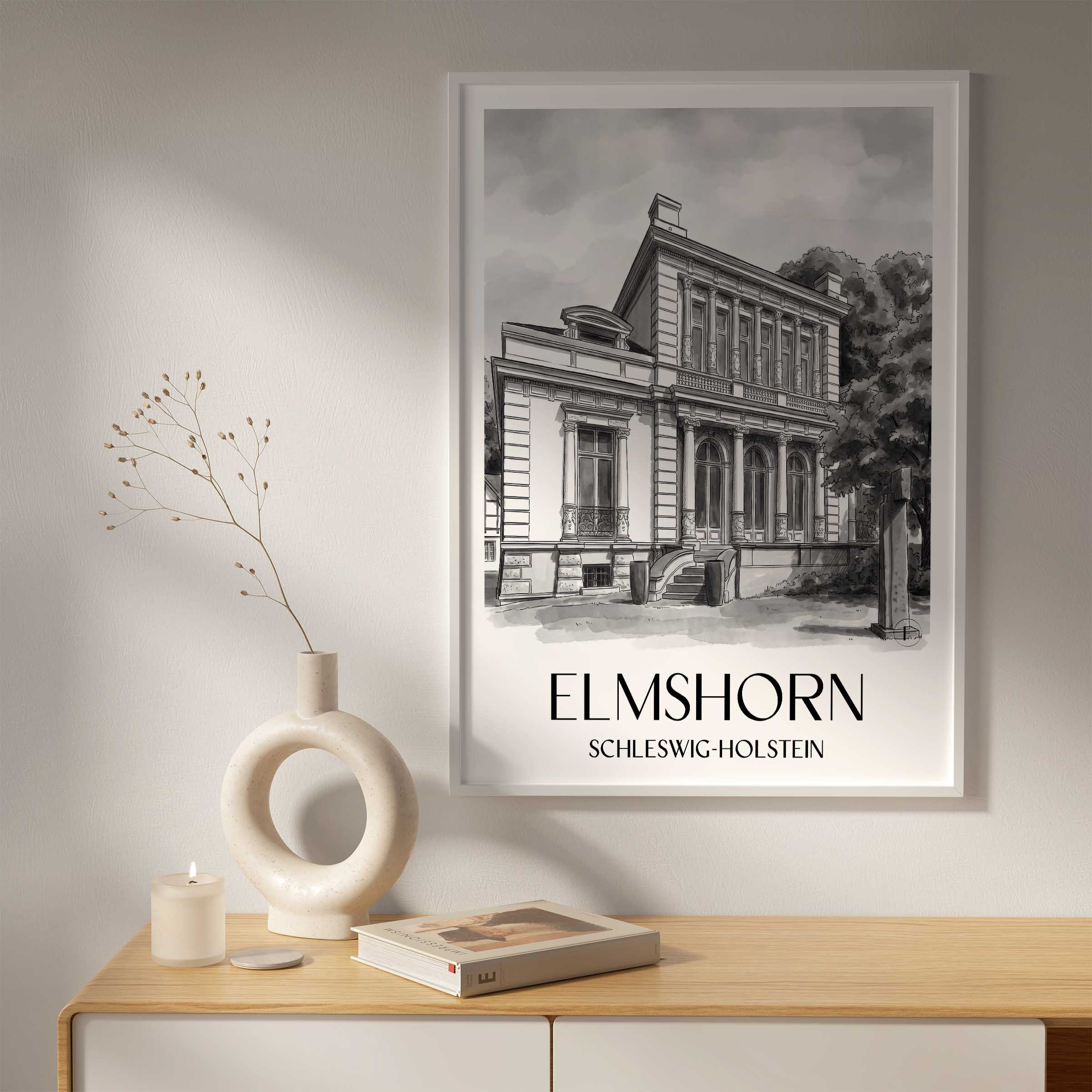 elmshorn-schleswig-holstein-deutschland-poster-aquarell-schwarz-weiss