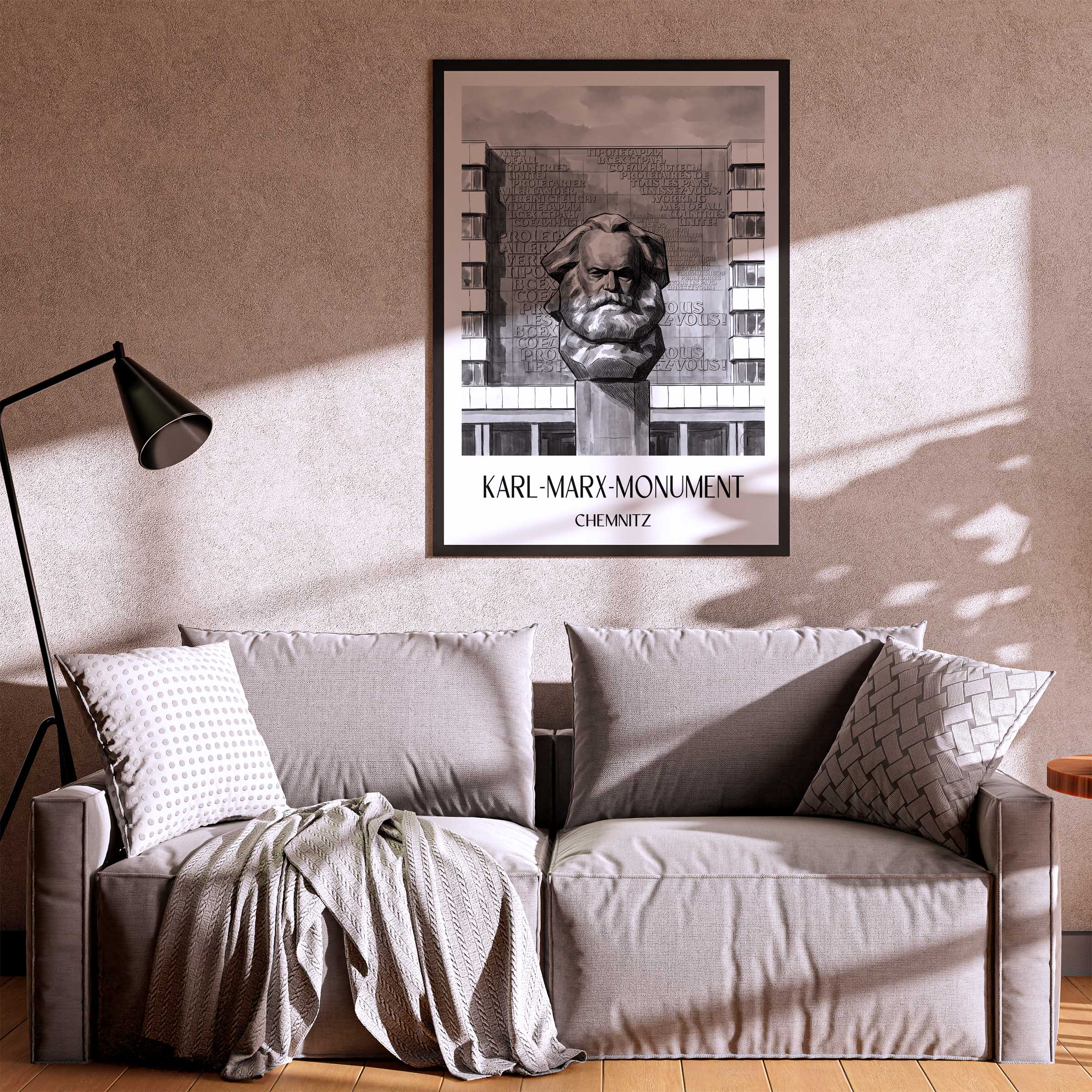 karl-marx-monument-chemnitz-deutschland-poster-aquarell-schwarz-weiss
