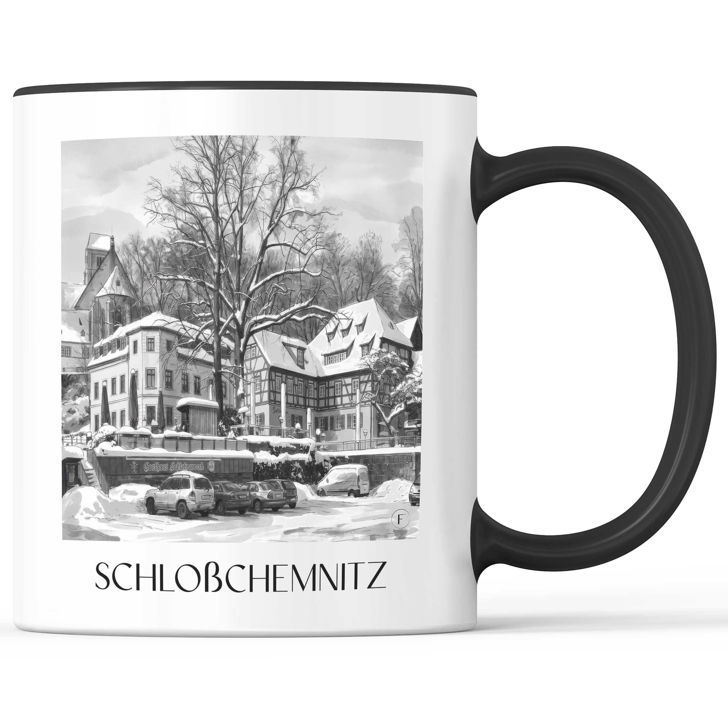 schloßchemnitz-chemnitz-deutschland-kaffeebecher-aquarell-schwarz-weiss