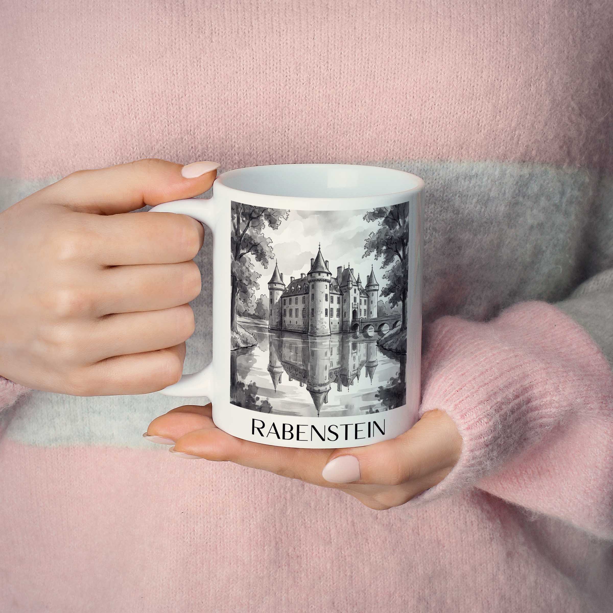 rabenstein-erzgebirge-deutschland-kaffeebecher-aquarell-schwarz-weiss