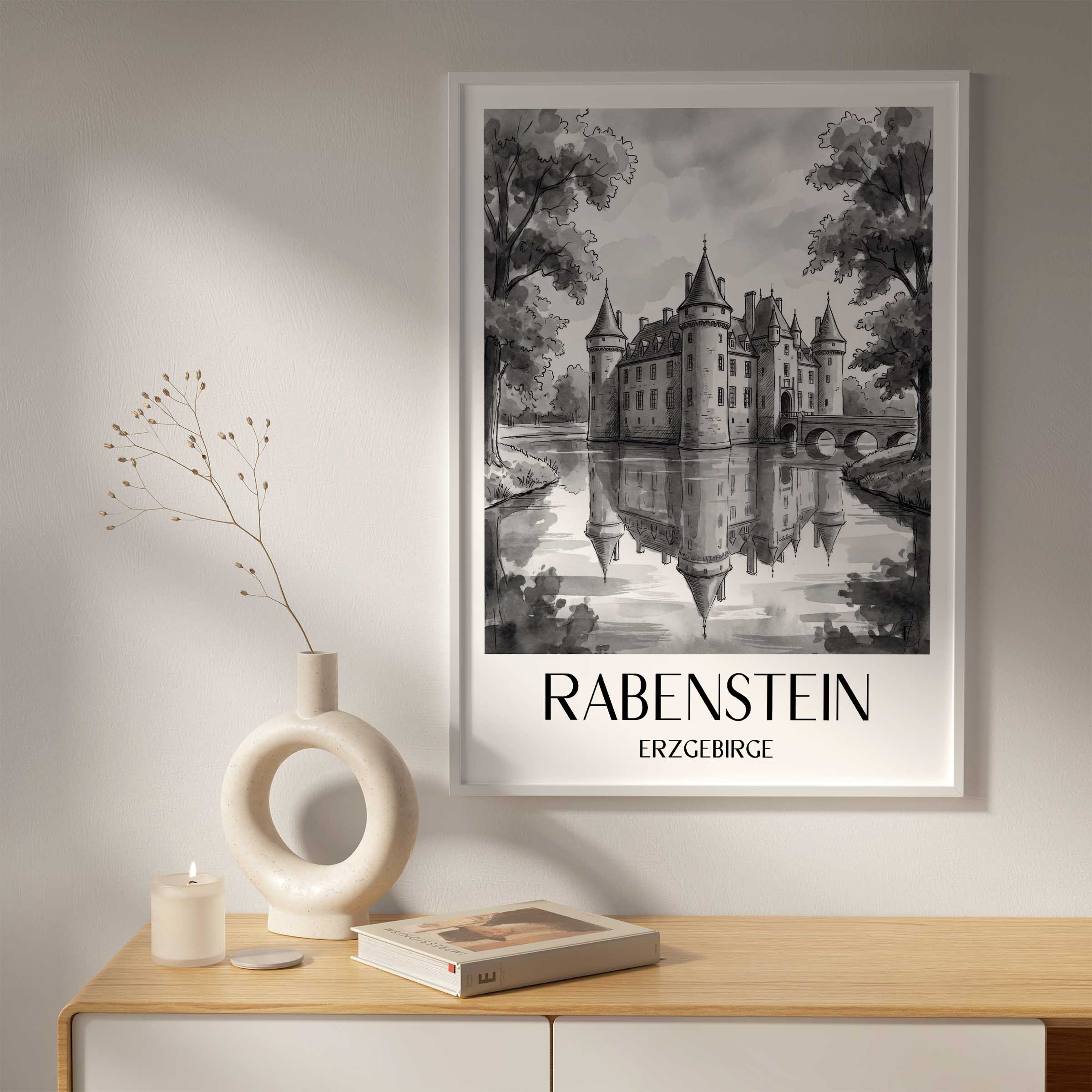 rabenstein-erzgebirge-deutschland-poster-aquarell-schwarz-weiss