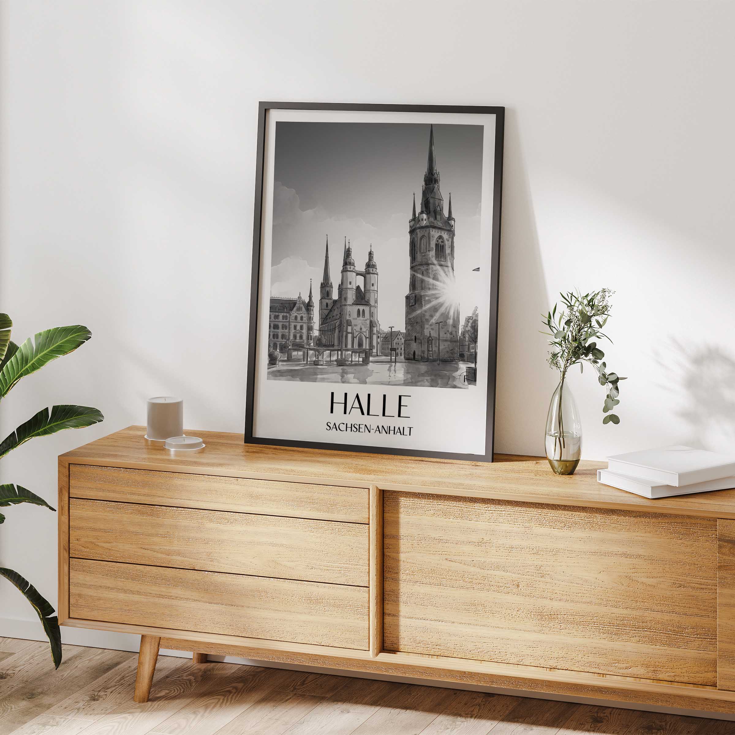 halle-sachsen-anhalt-deutschland-poster-aquarell-schwarz-weiss