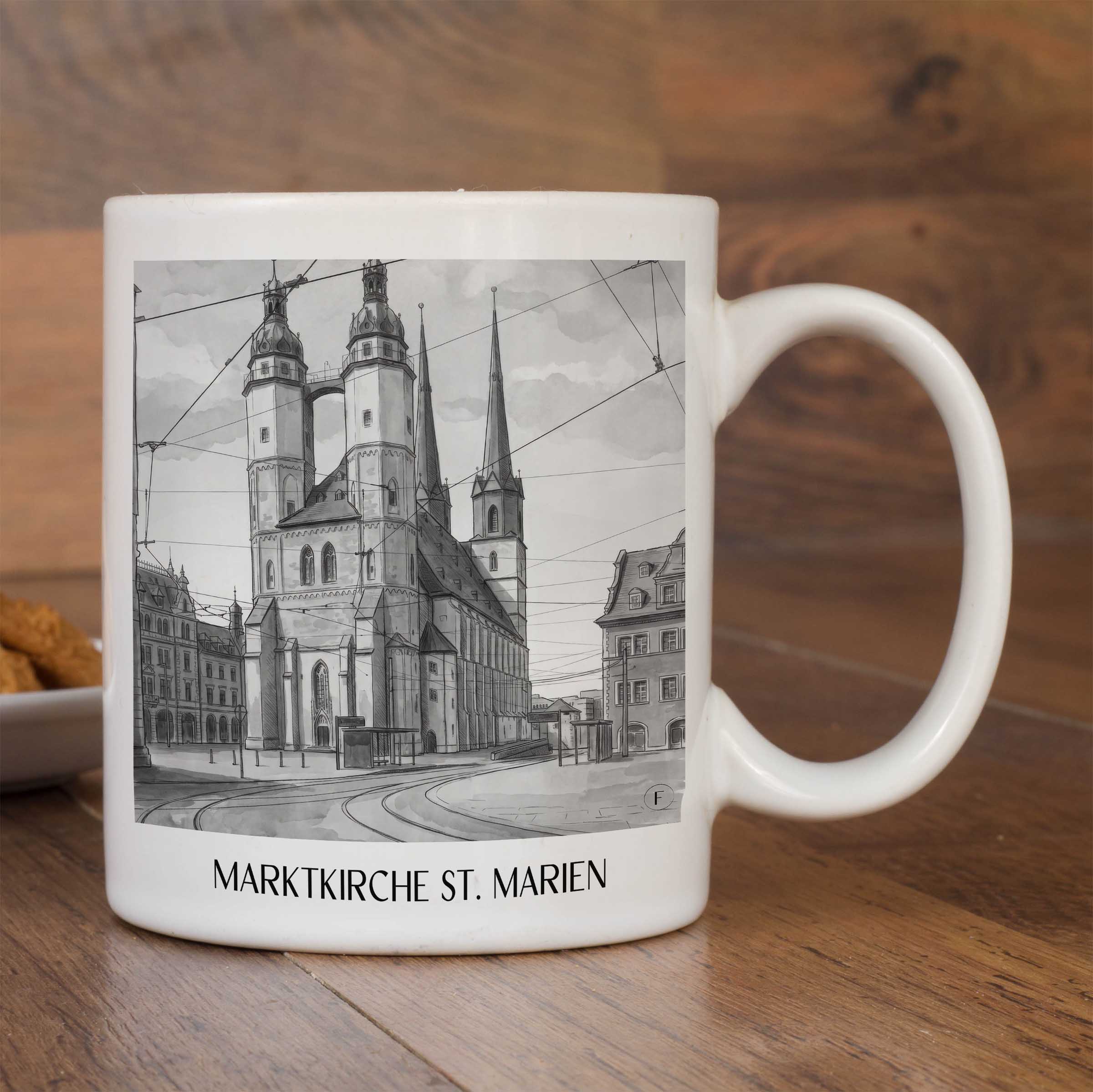 marktkirche-st.-marien-halle-deutschland-kaffeebecher-aquarell-schwarz-weiss