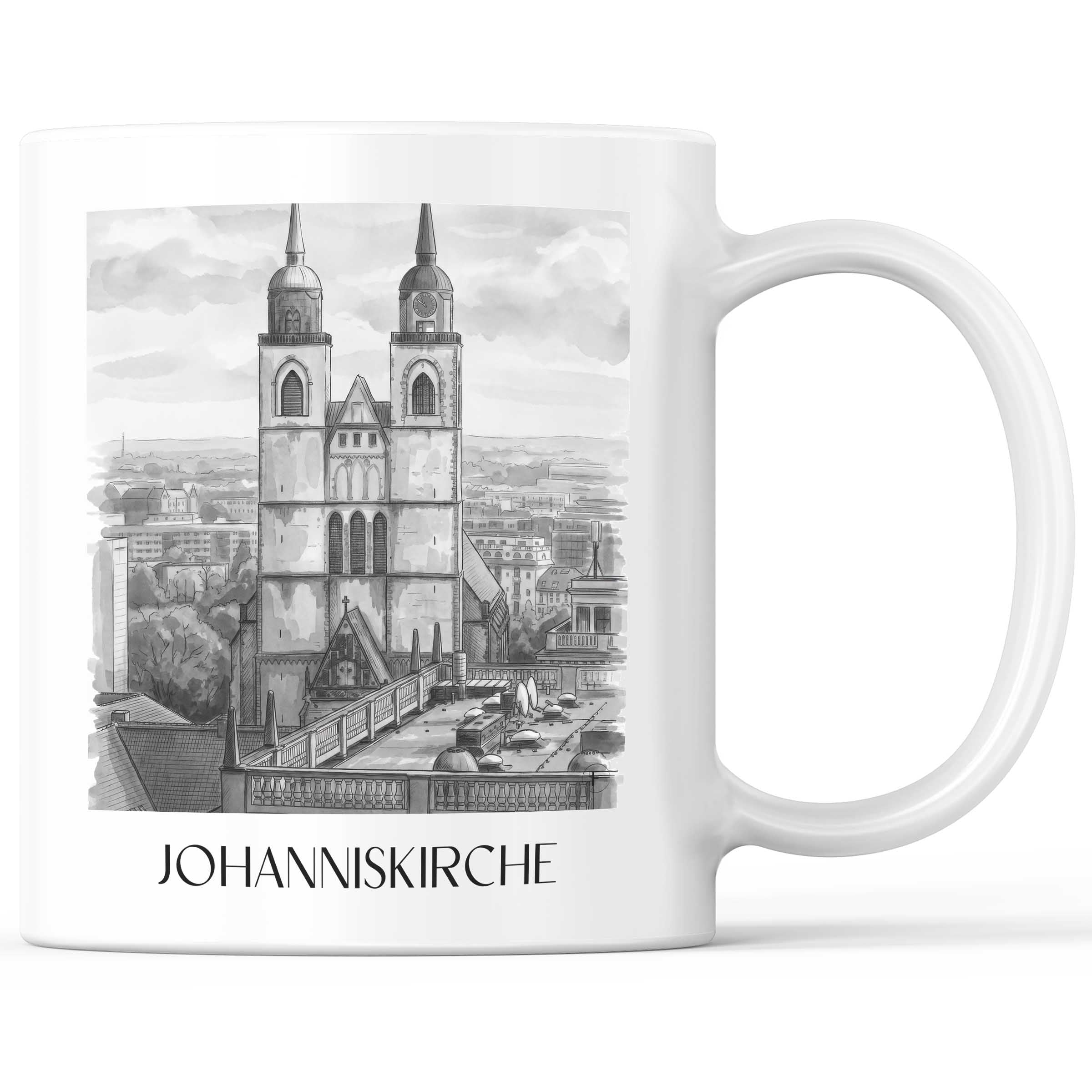 johanniskirche-magdeburg-deutschland-kaffeebecher-aquarell-schwarz-weiss
