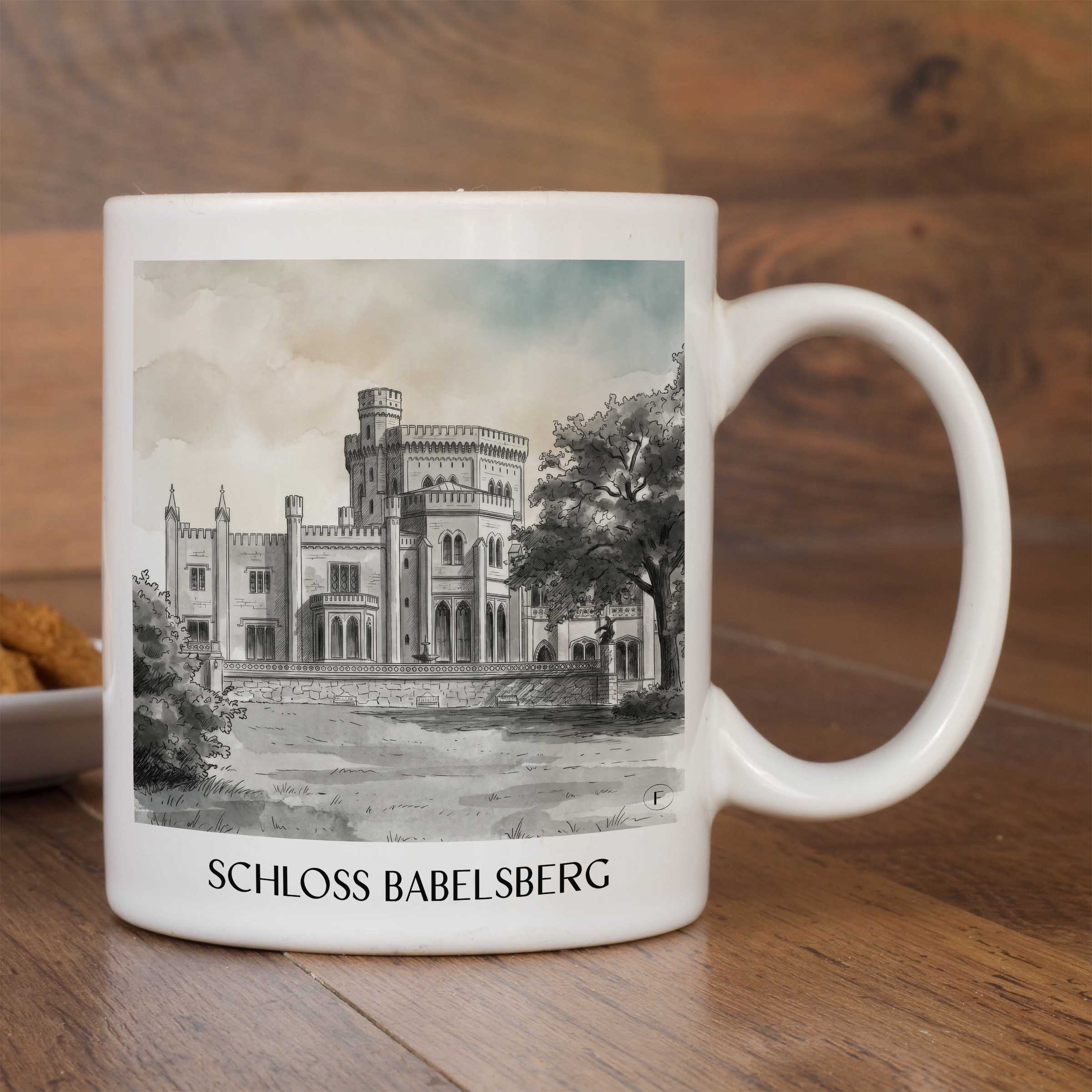 schloss-babelsberg-potsdam-deutschland-kaffeebecher-aquarell-schwarz-weiss