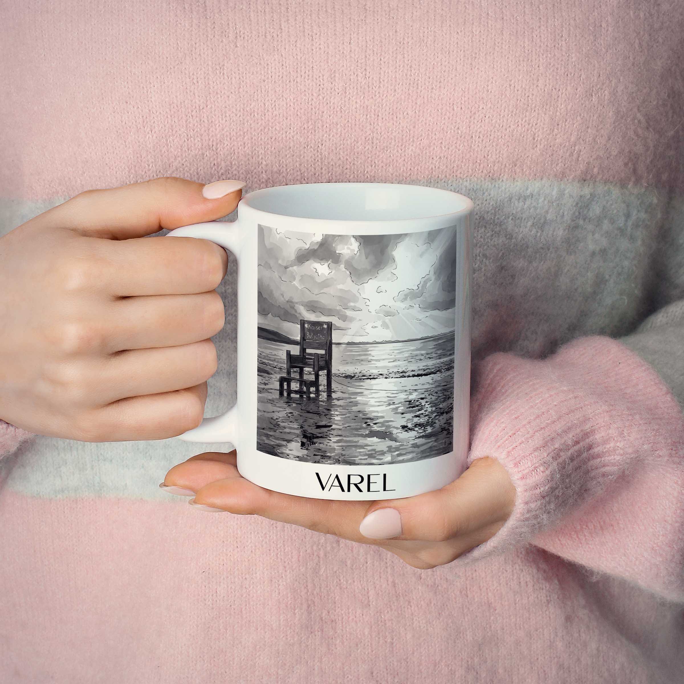 varel-friesland-deutschland-kaffeebecher-aquarell-schwarz-weiss