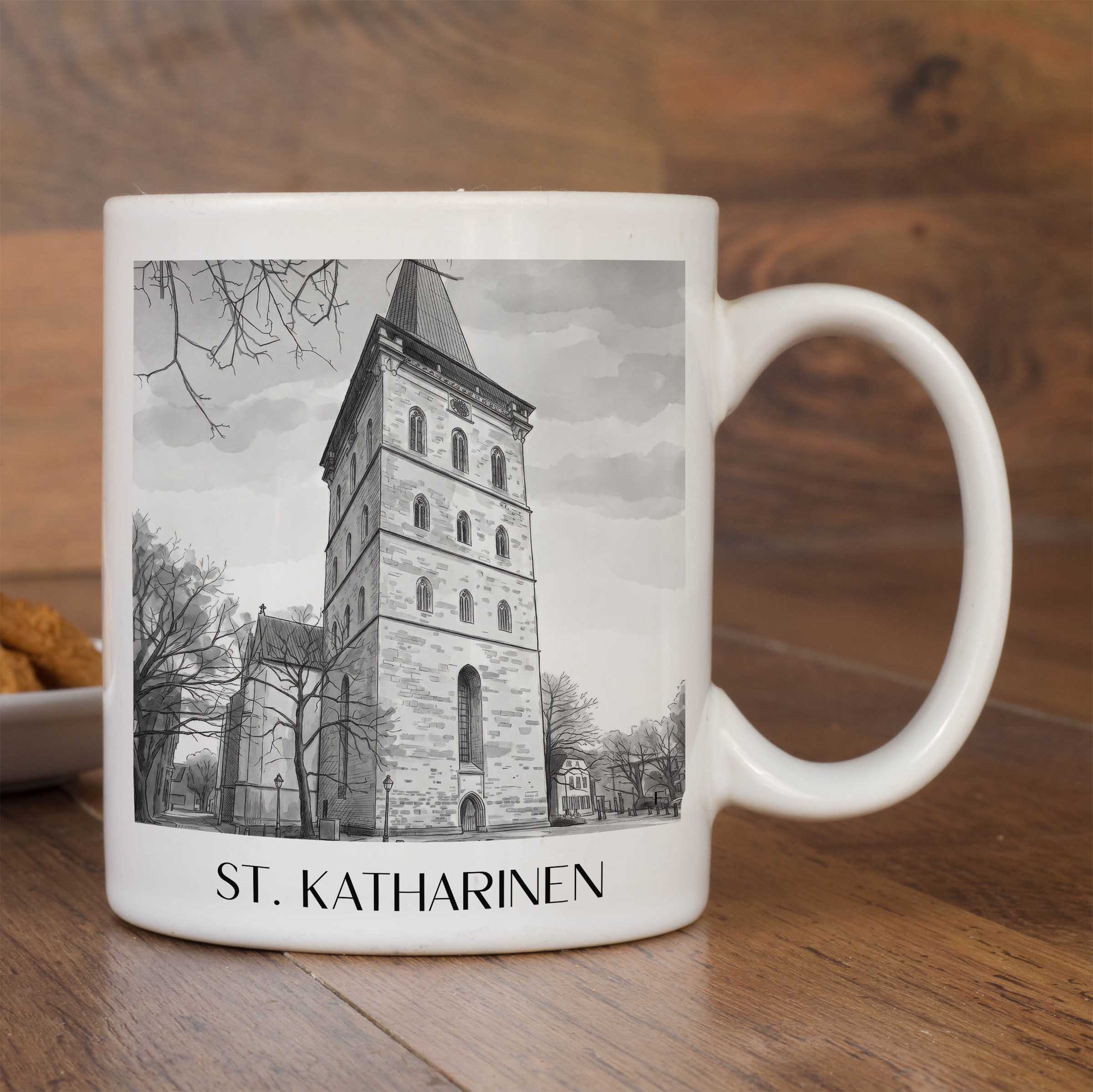 st.-katharinen-osnabrück-deutschland-kaffeebecher-aquarell-schwarz-weiss