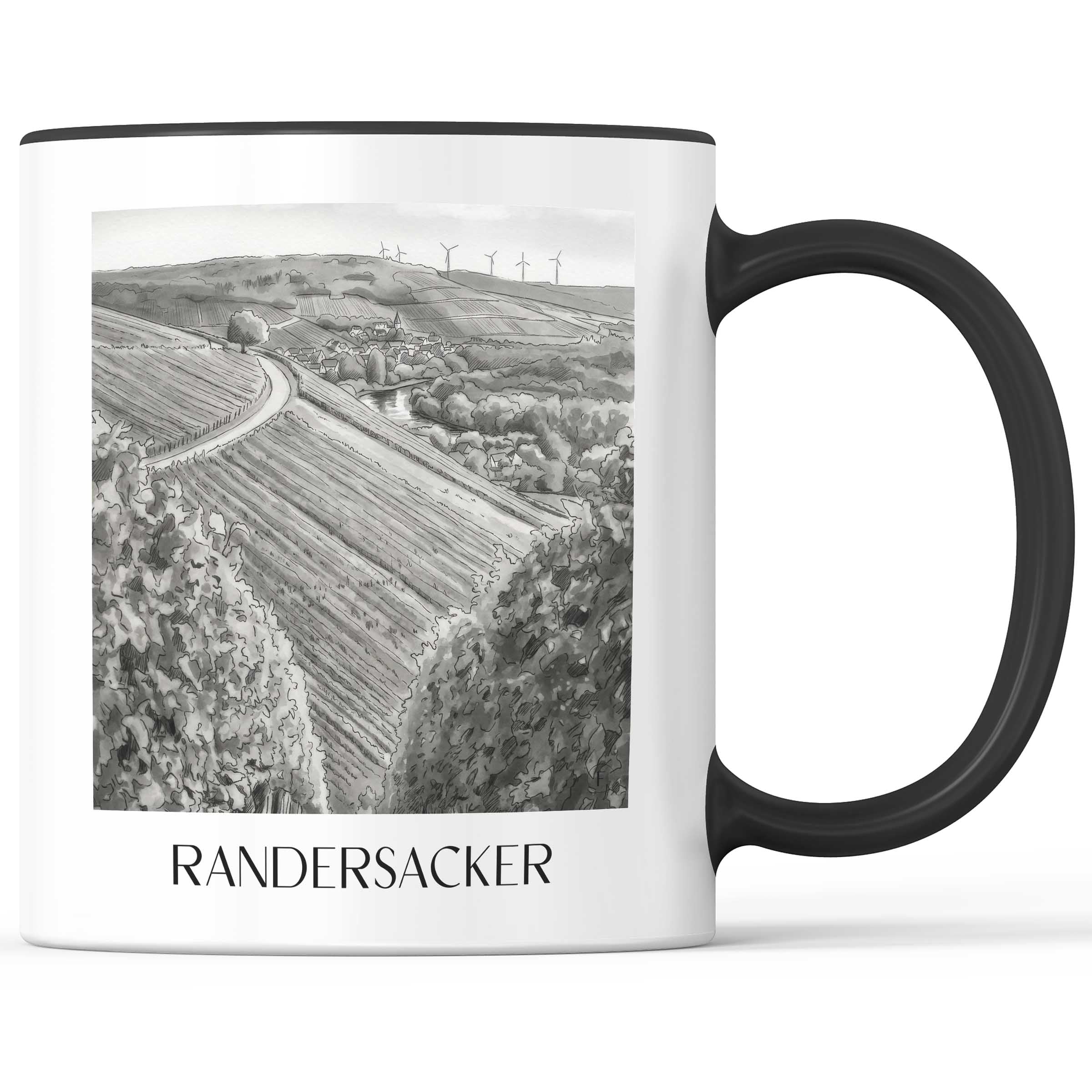 randersacker-würzburg-deutschland-kaffeebecher-aquarell-schwarz-weiss