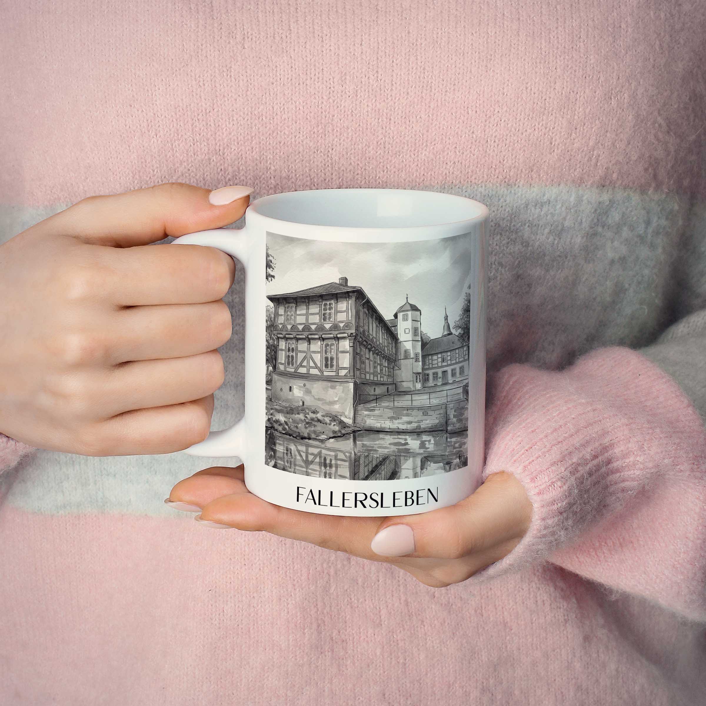 fallersleben-wolfsburg-deutschland-kaffeebecher-aquarell-schwarz-weiss