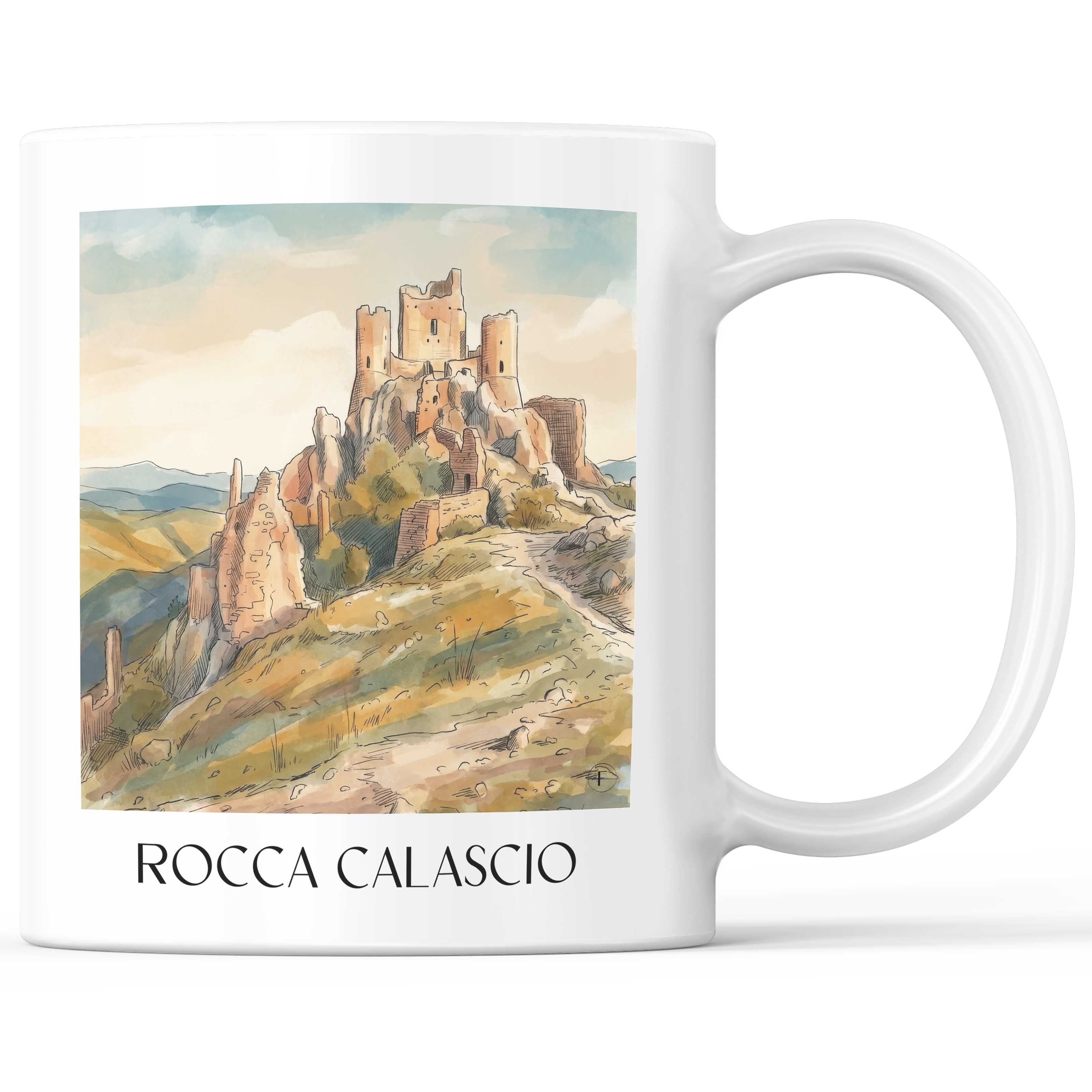 rocca-calascio-abruzzen-italien-kaffeebecher-aquarell