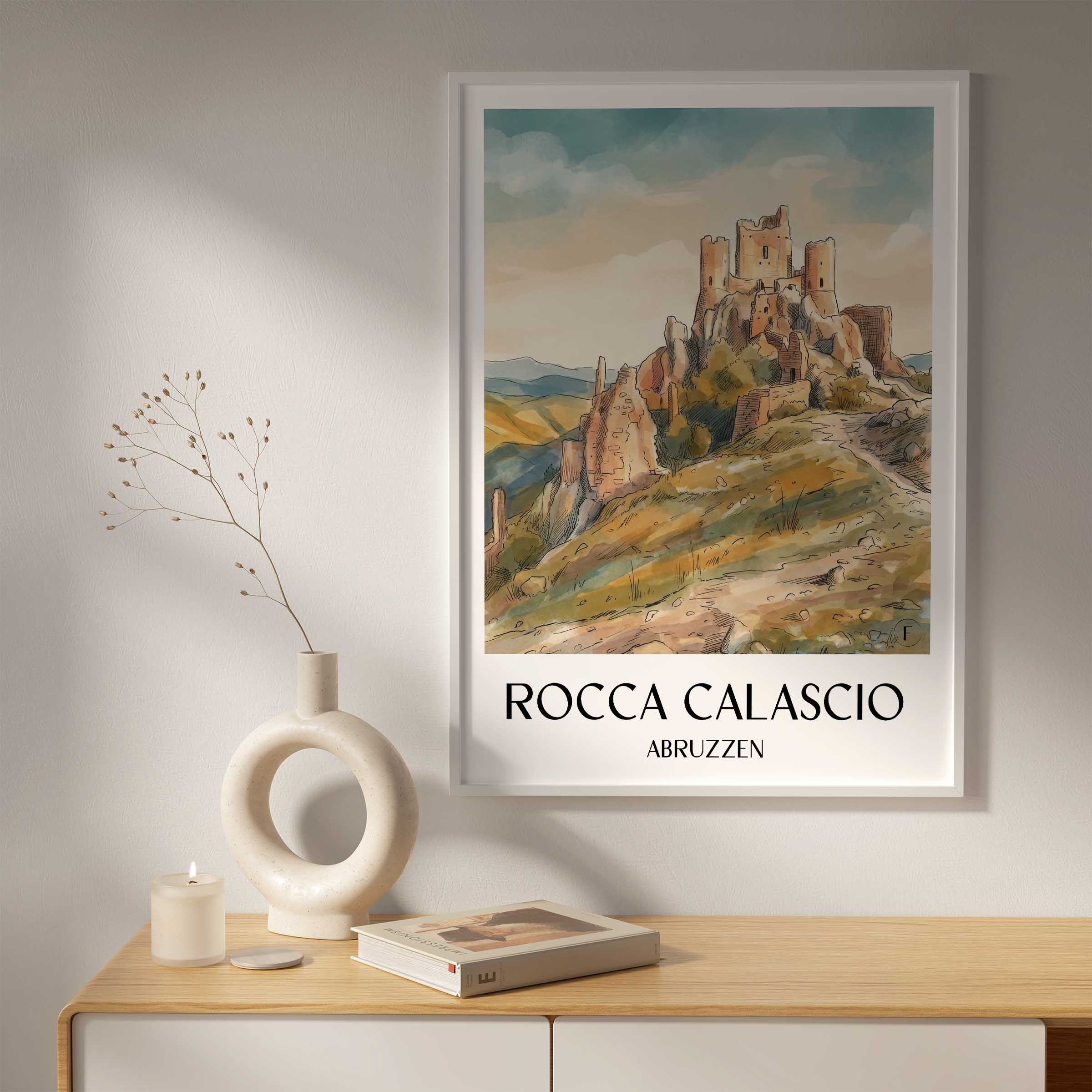 rocca-calascio-abruzzen-italien-poster-aquarell