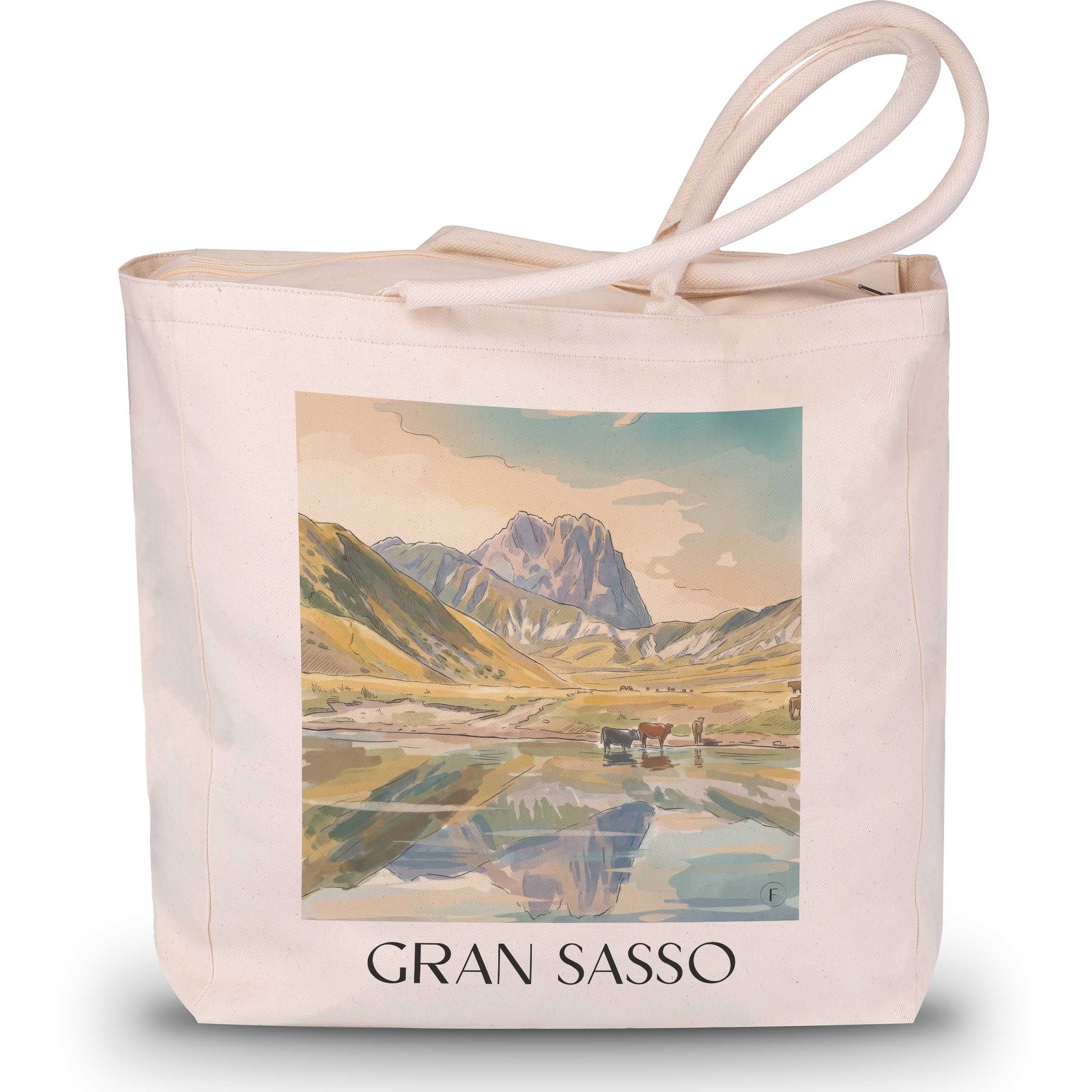 gran-sasso-abruzzen-italien-einkaufstasche-aquarell