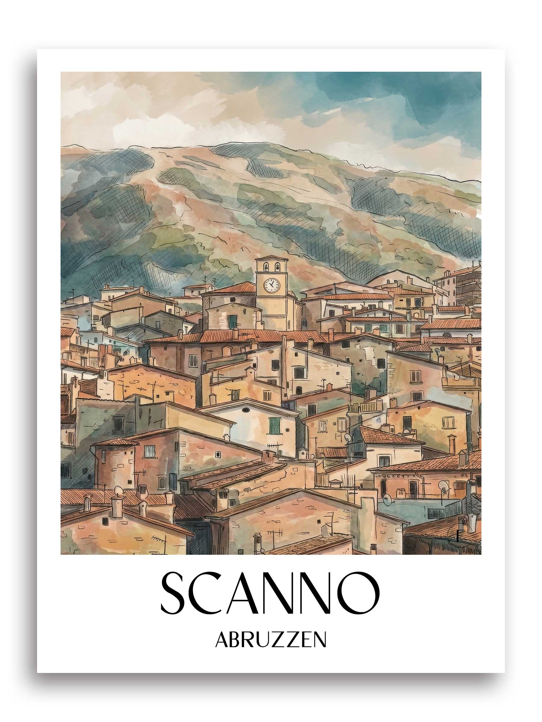 scanno-abruzzen-italien-poster-aquarell