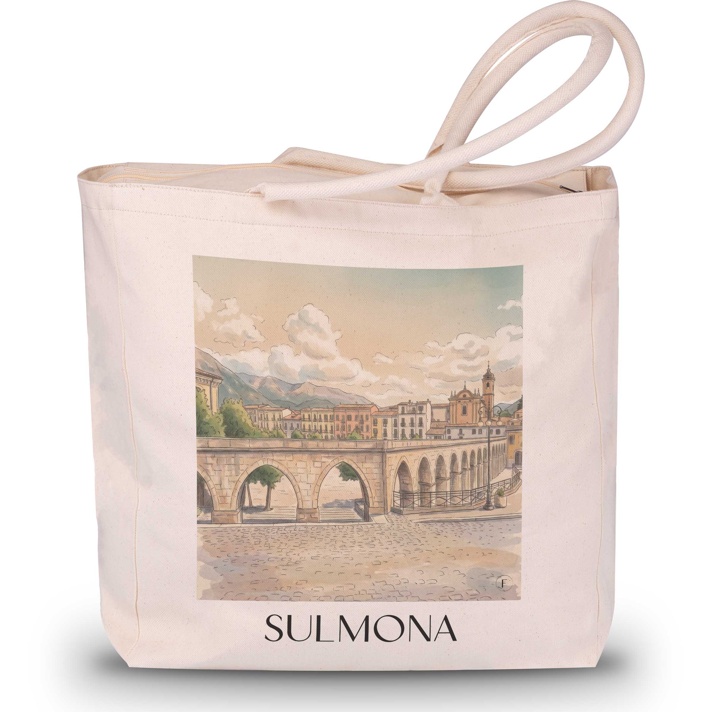 sulmona-l´aquila-italien-einkaufstasche-aquarell