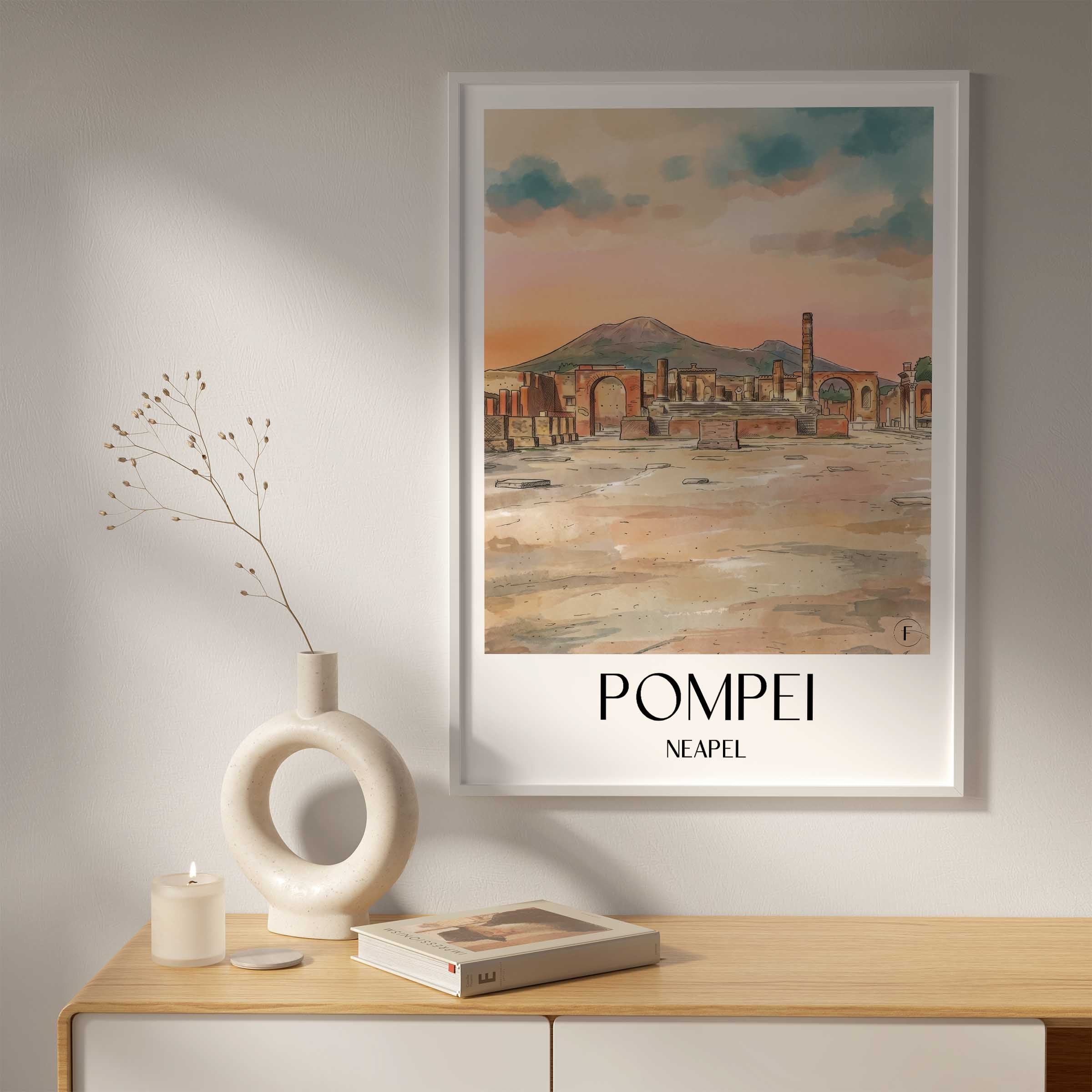 pompei-neapel-italien-poster-aquarell