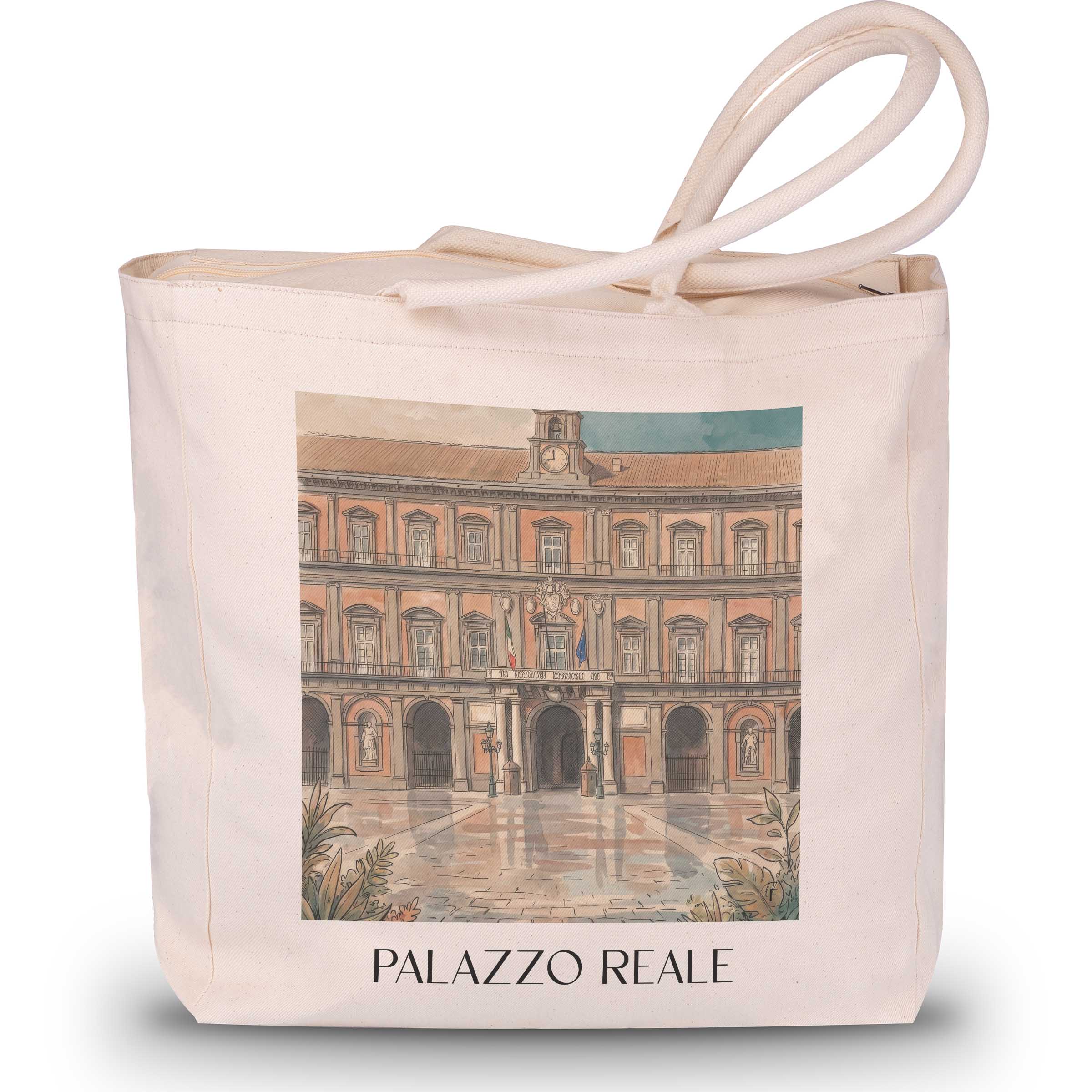 palazzo-reale-neapel-italien-einkaufstasche-aquarell