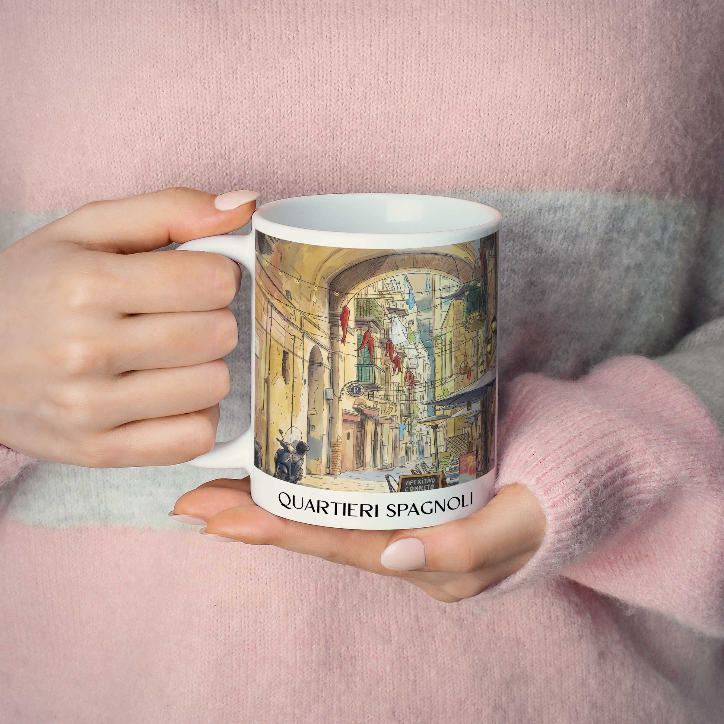 quartieri-spagnoli-neapel-italien-kaffeebecher-aquarell