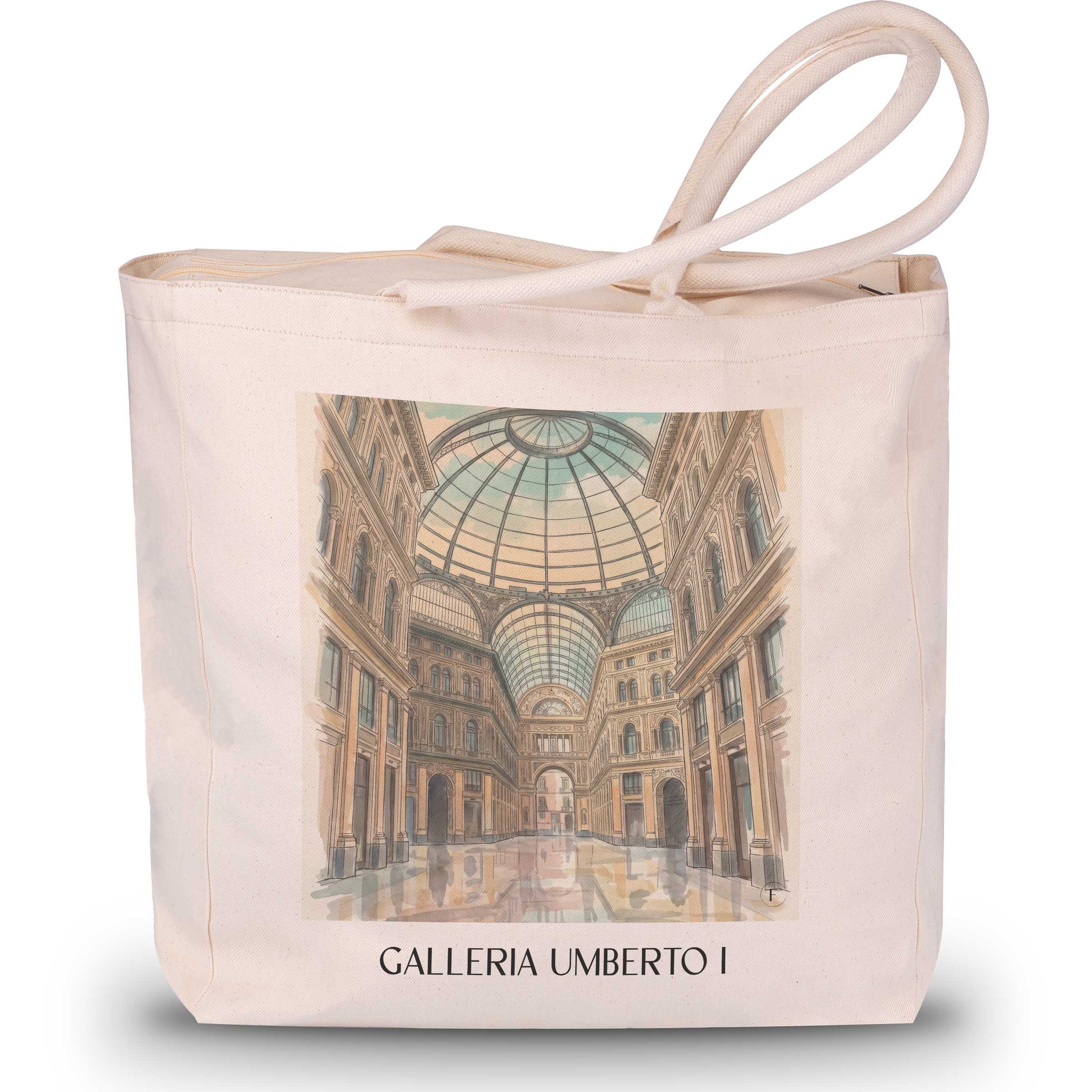 galleria-umberto-i-neapel-italien-einkaufstasche-aquarell