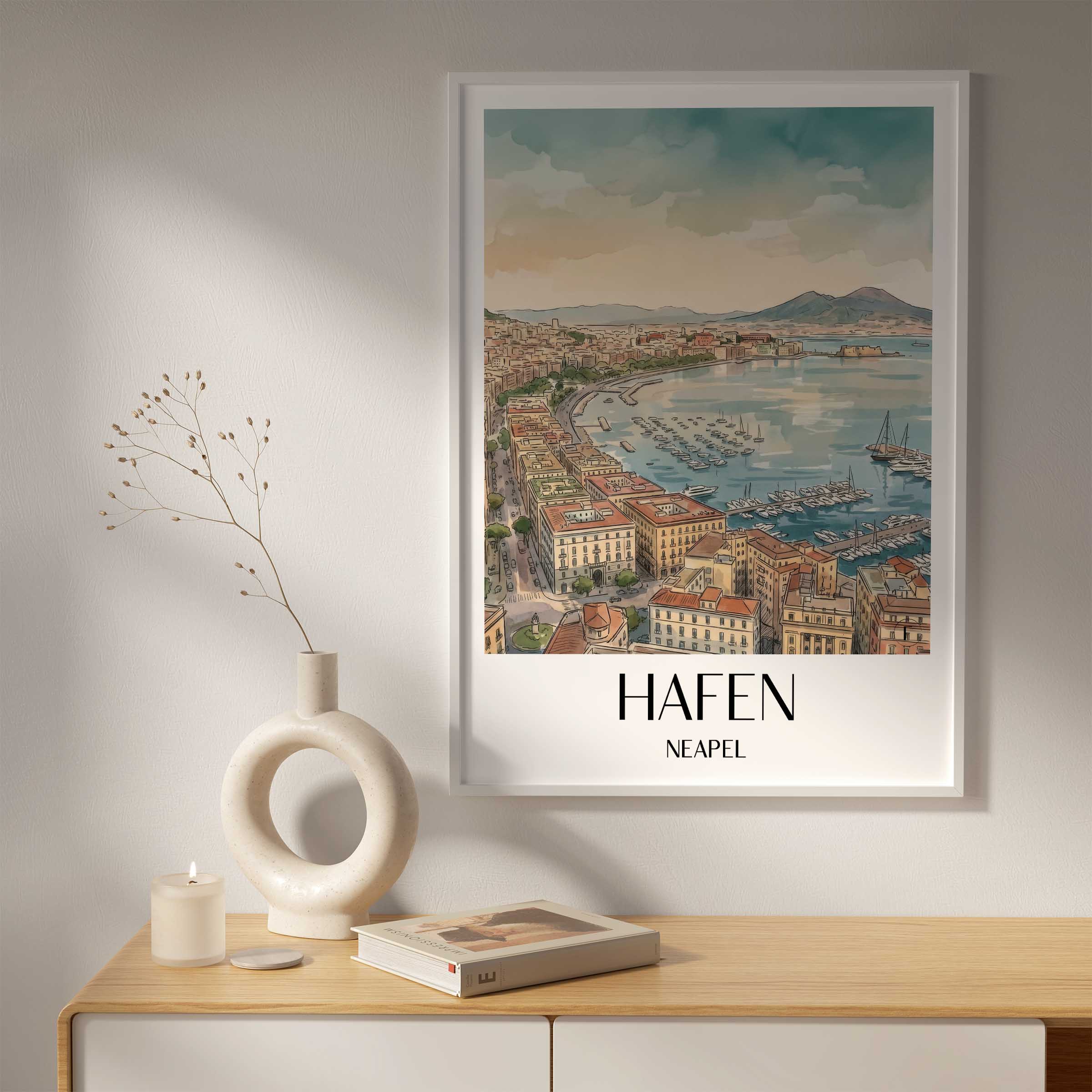 hafen-neapel-italien-poster-aquarell